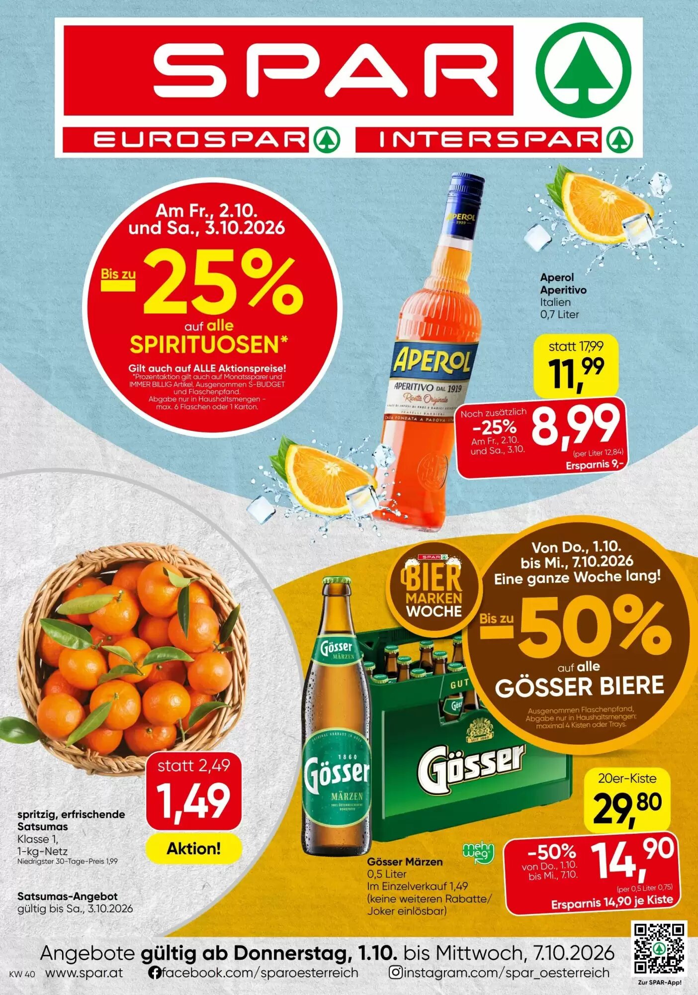 Spar Flugblatt (ab 01.10.2026) - Angebote und Prospekt - Seite 1
