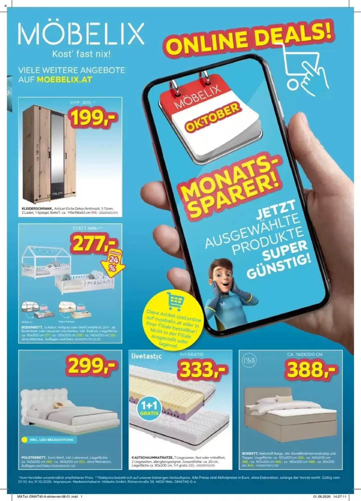 Möbelix Flugblatt (ab 01.10.2026) - Angebote und Prospekt - Seite 1