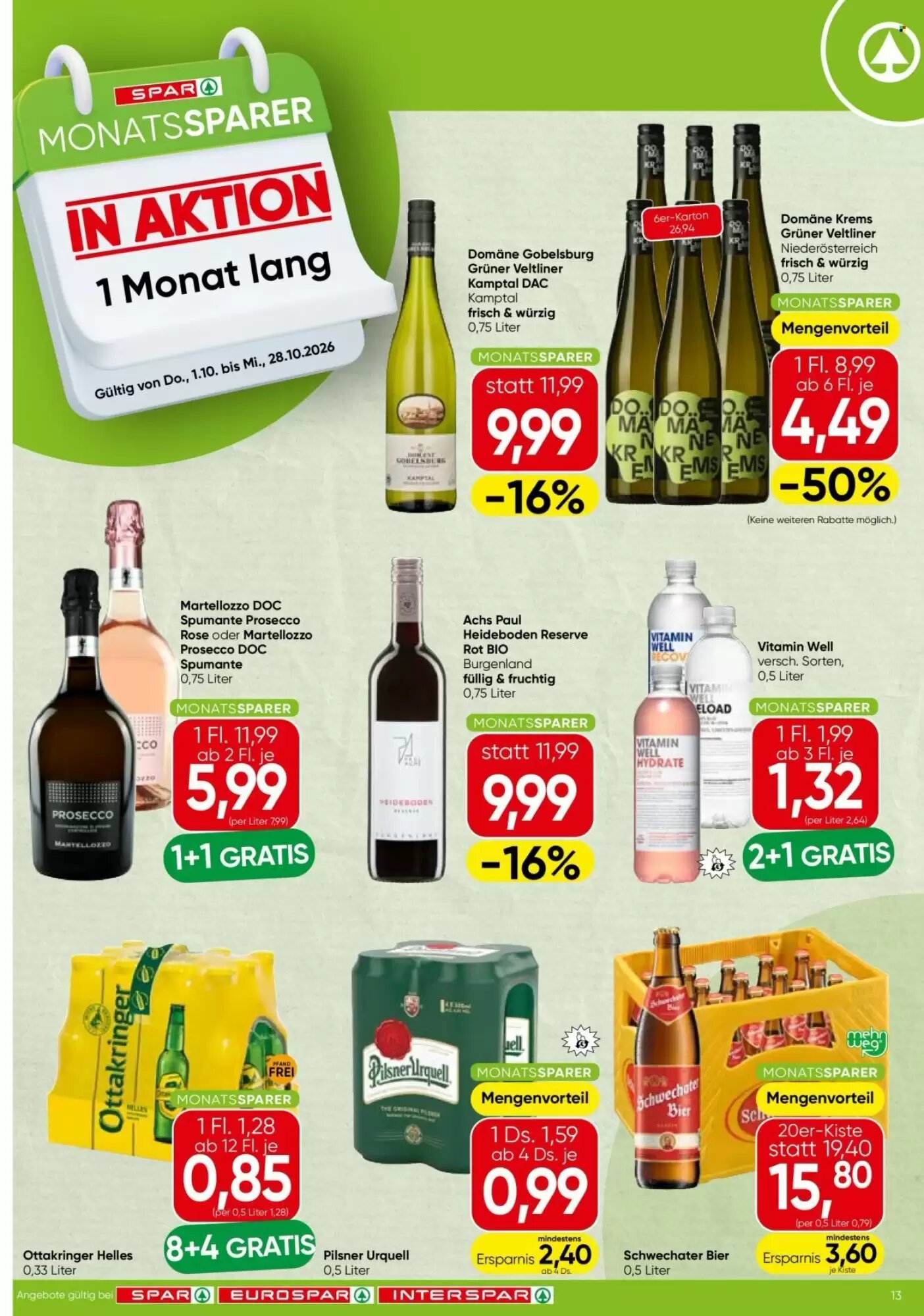Eurospar Flugblatt (ab 01.10.2026) - Angebote und Prospekt - Seite 13