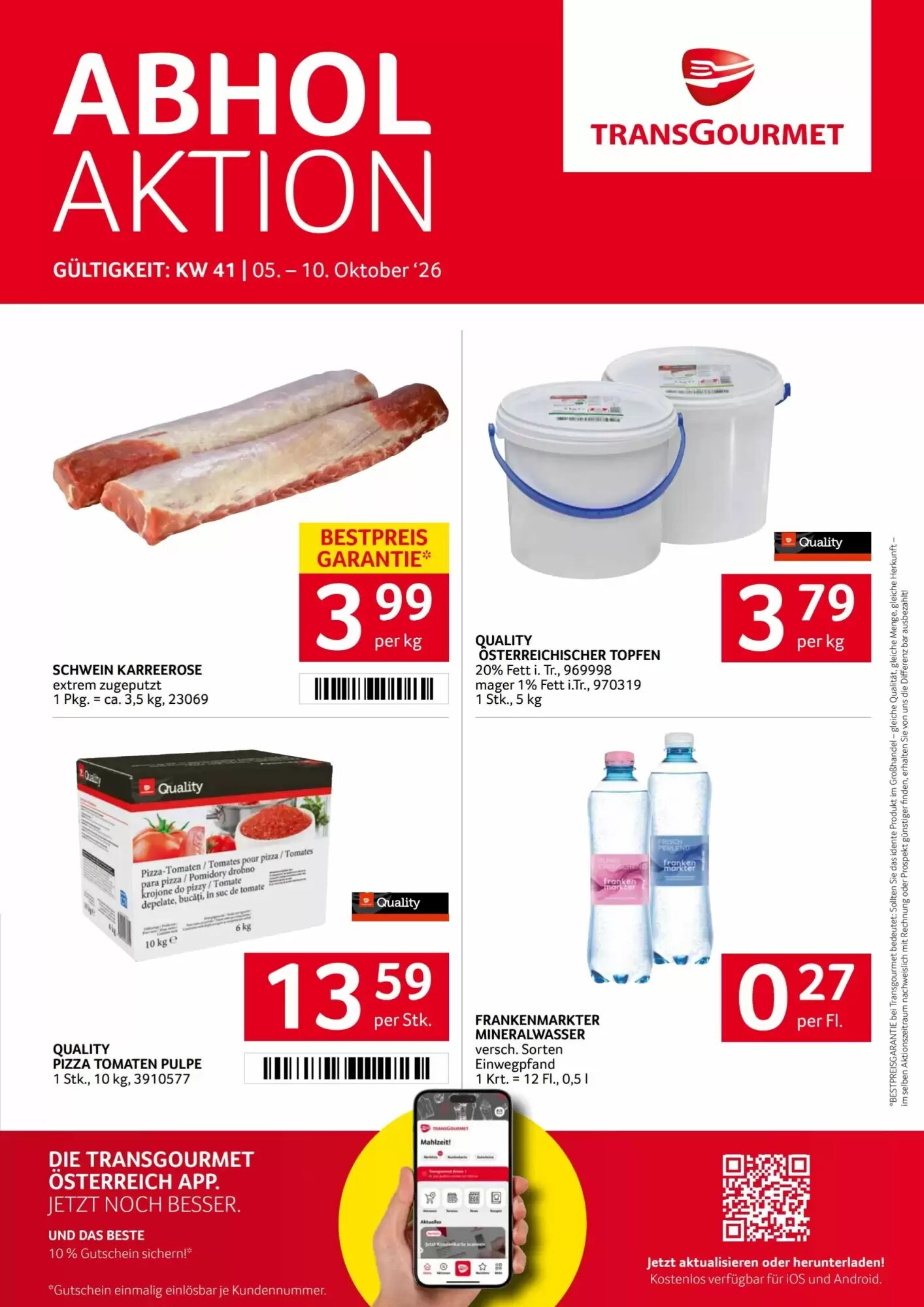 Transgourmet Flugblatt (ab 05.10.2026) - Angebote und Prospekt - Seite 1