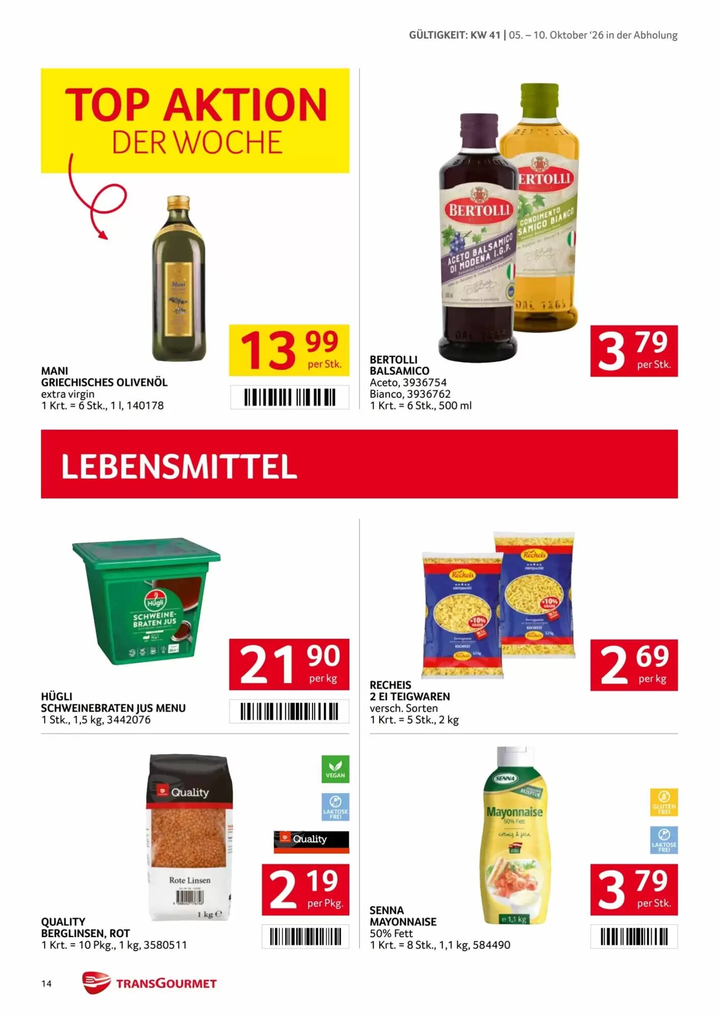 Transgourmet Flugblatt (ab 05.10.2026) - Angebote und Prospekt - Seite 14