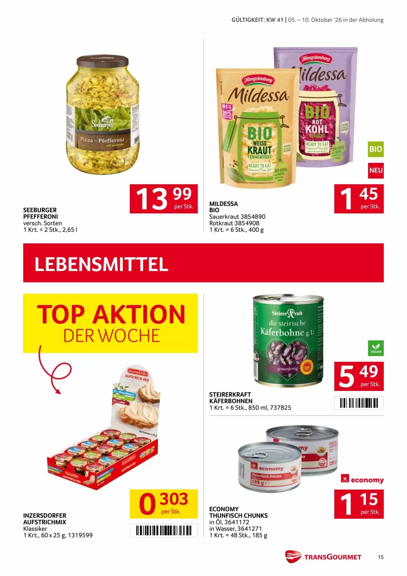 Transgourmet Flugblatt (ab 05.10.2026) - Angebote und Prospekt - Seite 15