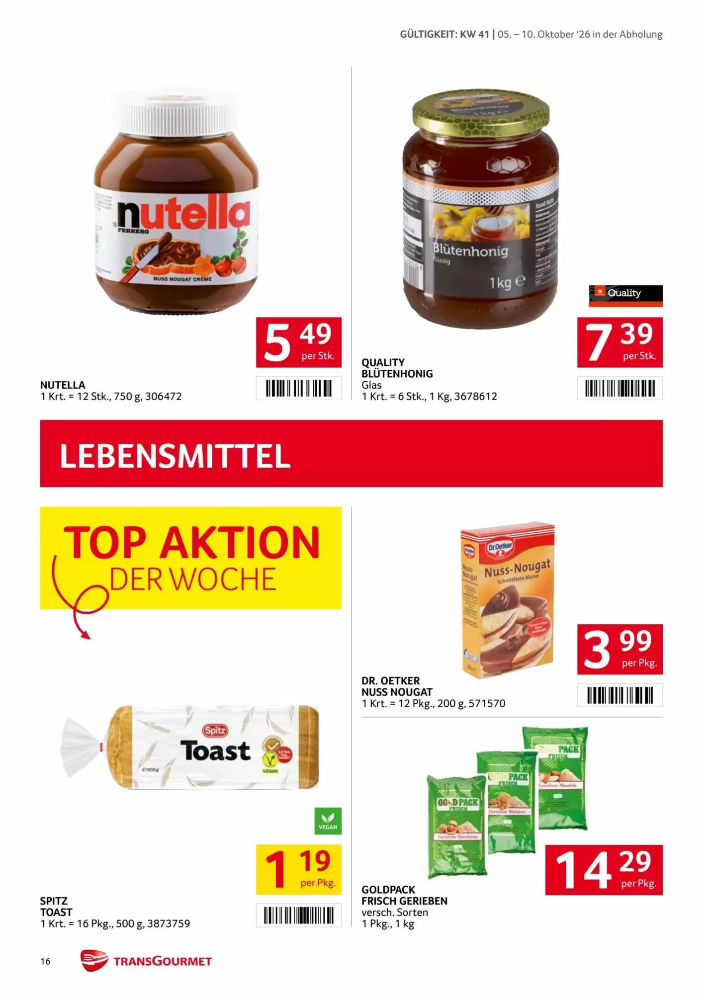 Transgourmet Flugblatt (ab 05.10.2026) - Angebote und Prospekt - Seite 16