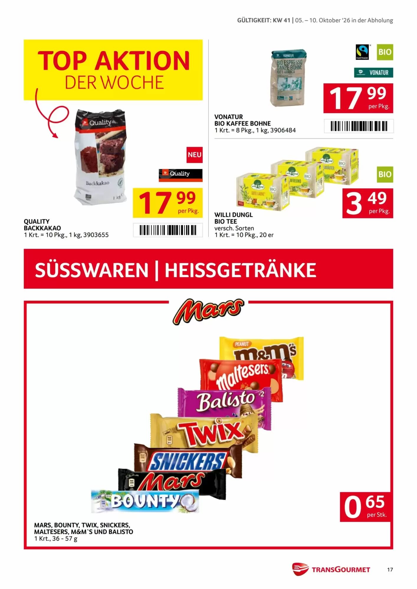 Transgourmet Flugblatt (ab 05.10.2026) - Angebote und Prospekt - Seite 17