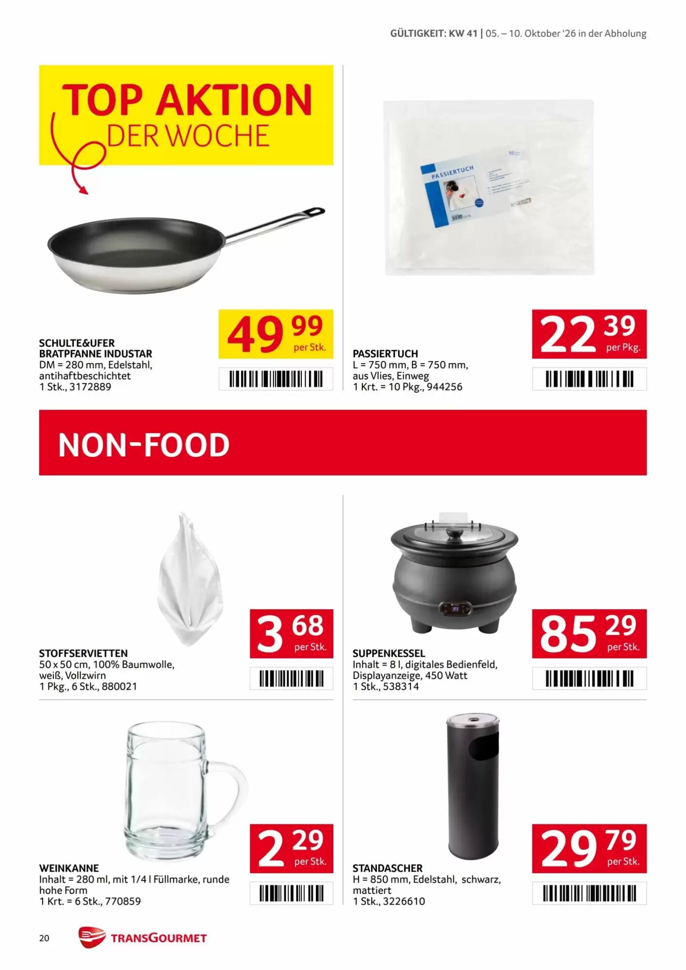 Transgourmet Flugblatt (ab 05.10.2026) - Angebote und Prospekt - Seite 20