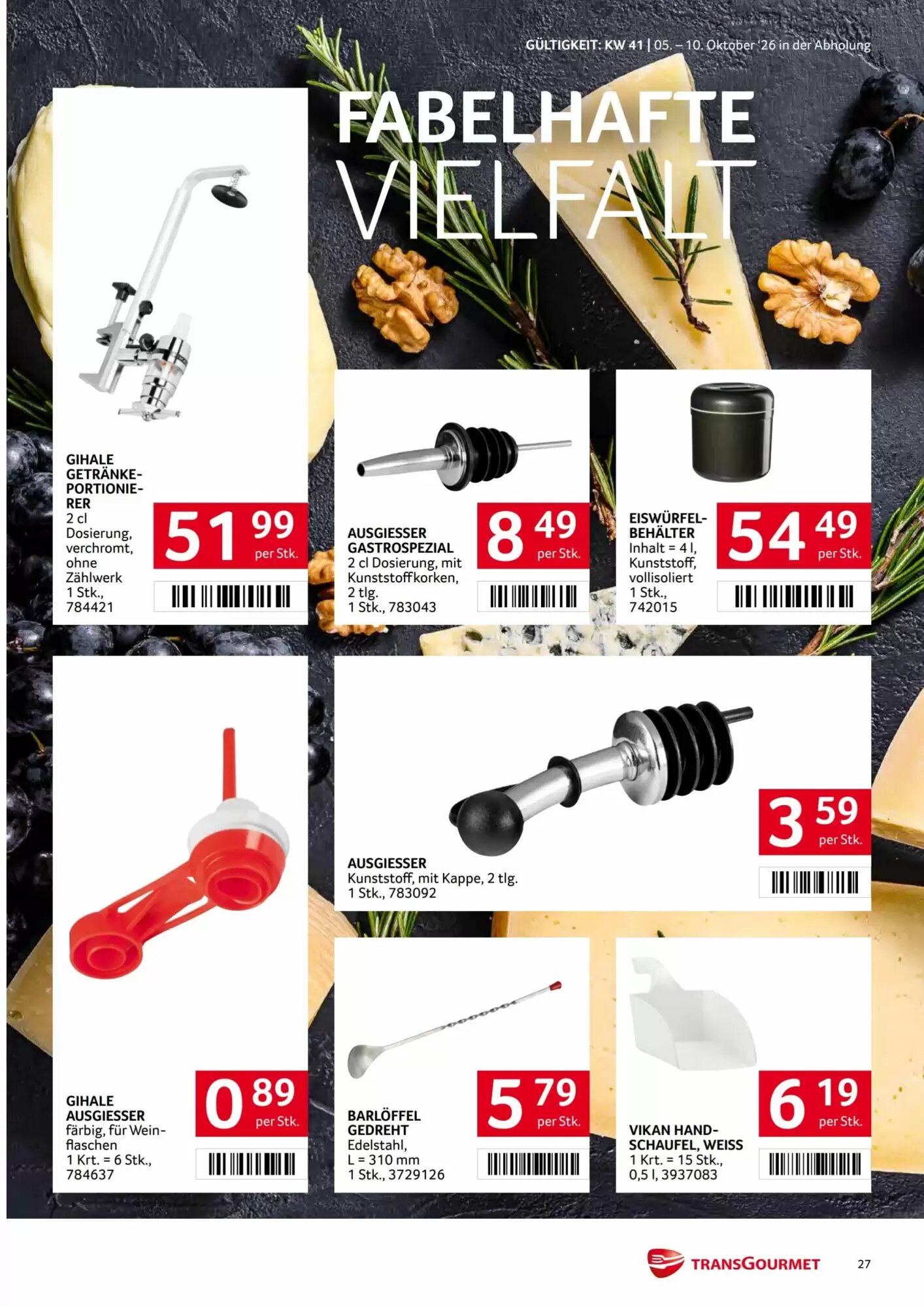 Transgourmet Flugblatt (ab 05.10.2026) - Angebote und Prospekt - Seite 27
