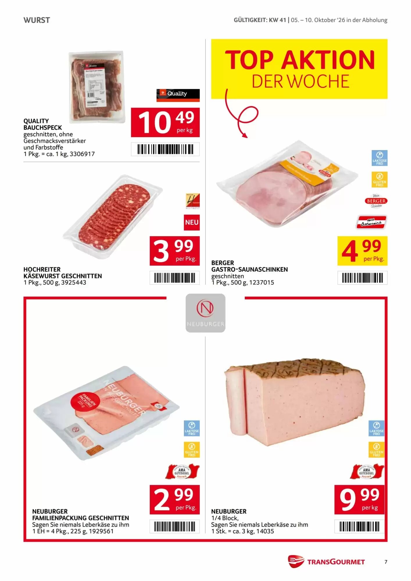 Transgourmet Flugblatt (ab 05.10.2026) - Angebote und Prospekt - Seite 7