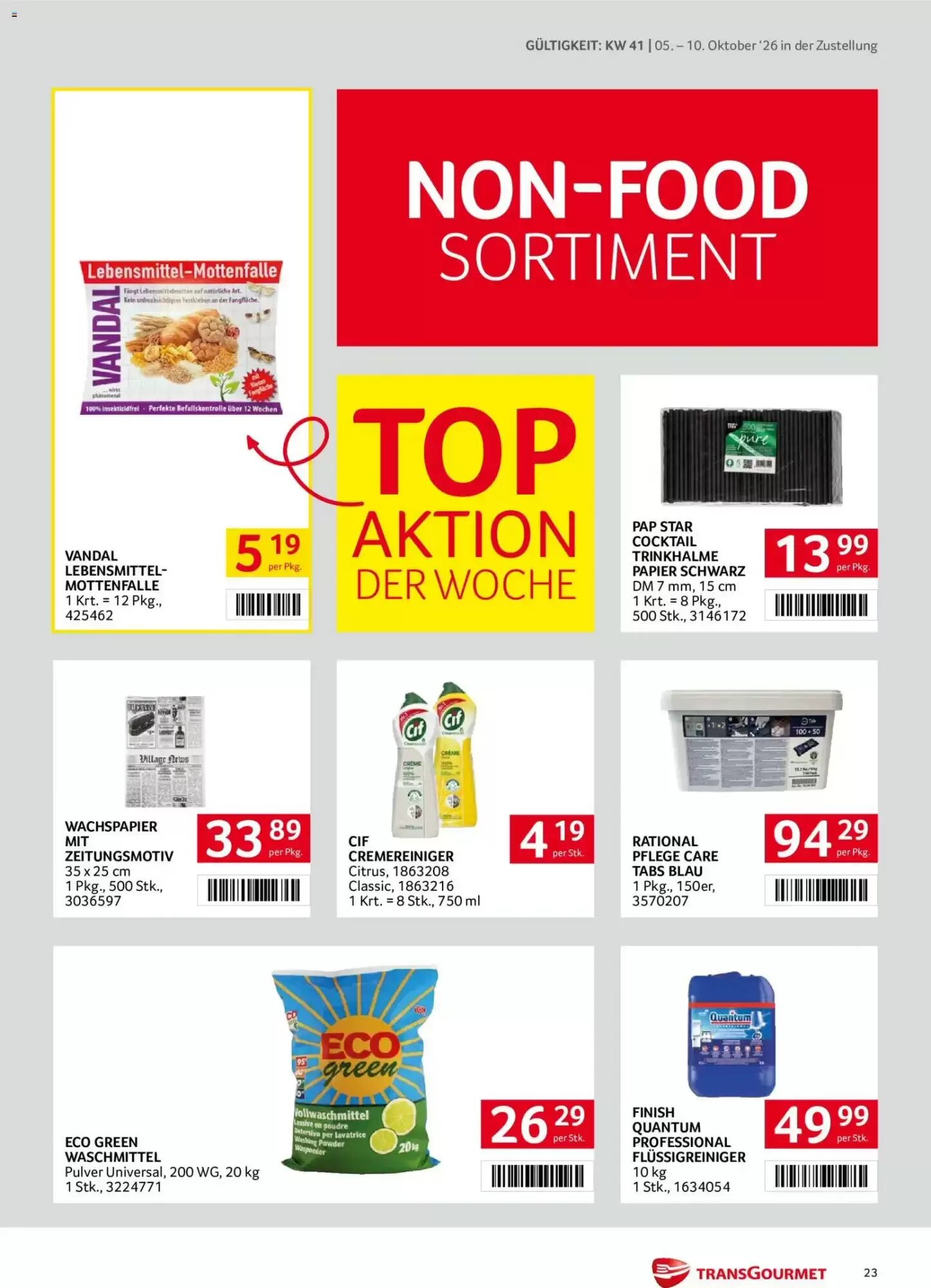 Transgourmet Flugblatt (ab 05.10.2026) - Angebote und Prospekt - Seite 23