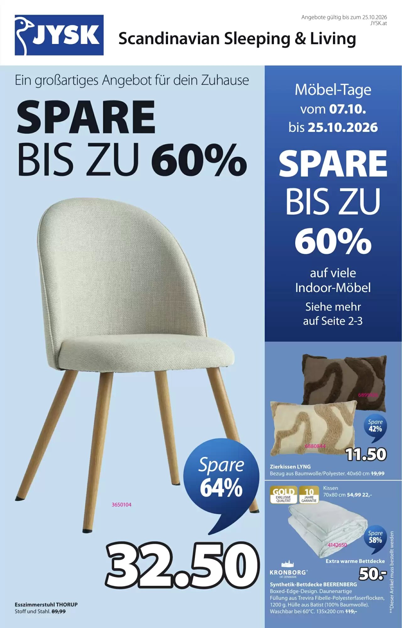 JYSK Flugblatt (ab 07.10.2026) - Angebote und Prospekt - Seite 1