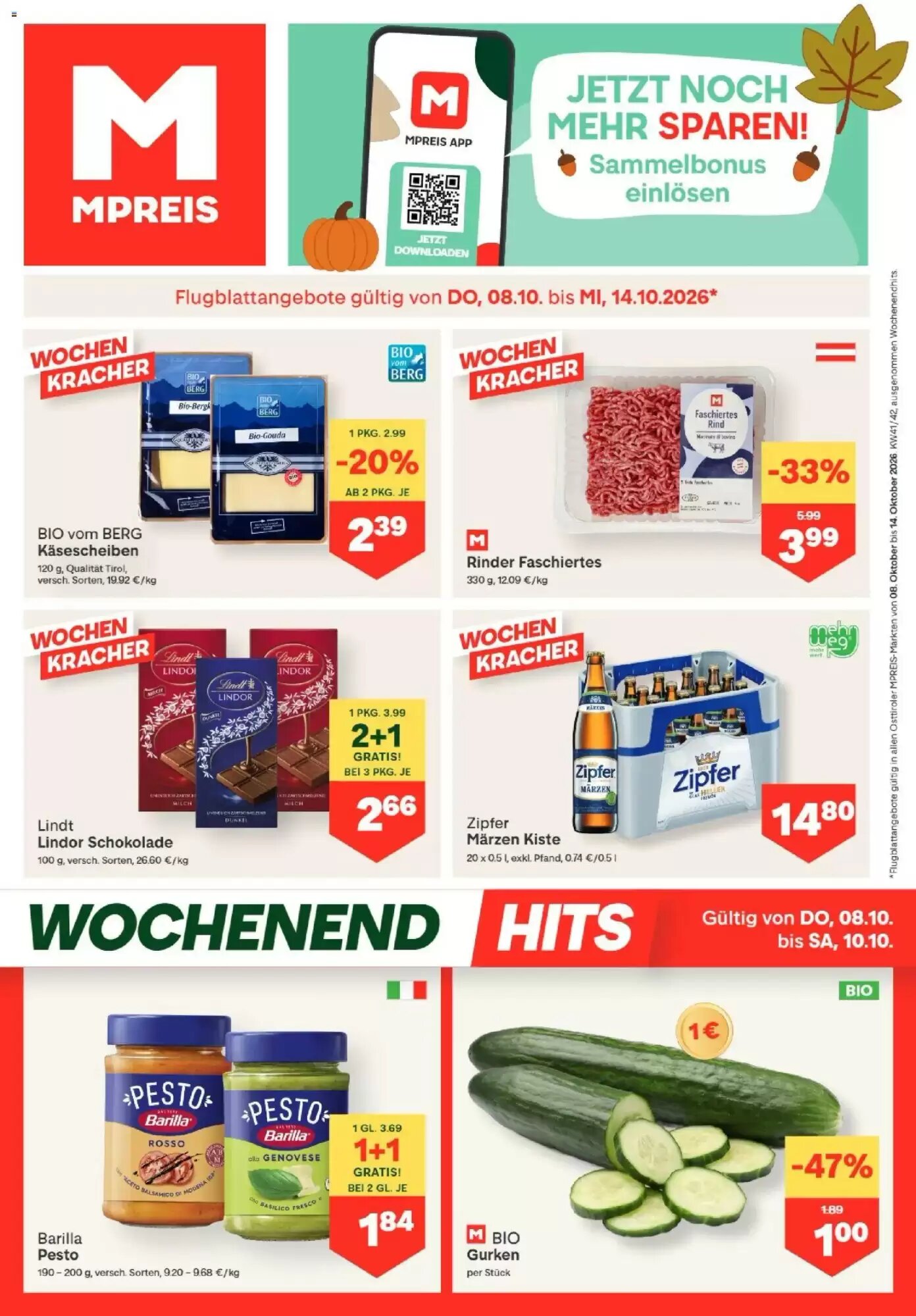 MPreis Flugblatt (ab 08.10.2026) - Angebote und Prospekt - Seite 1