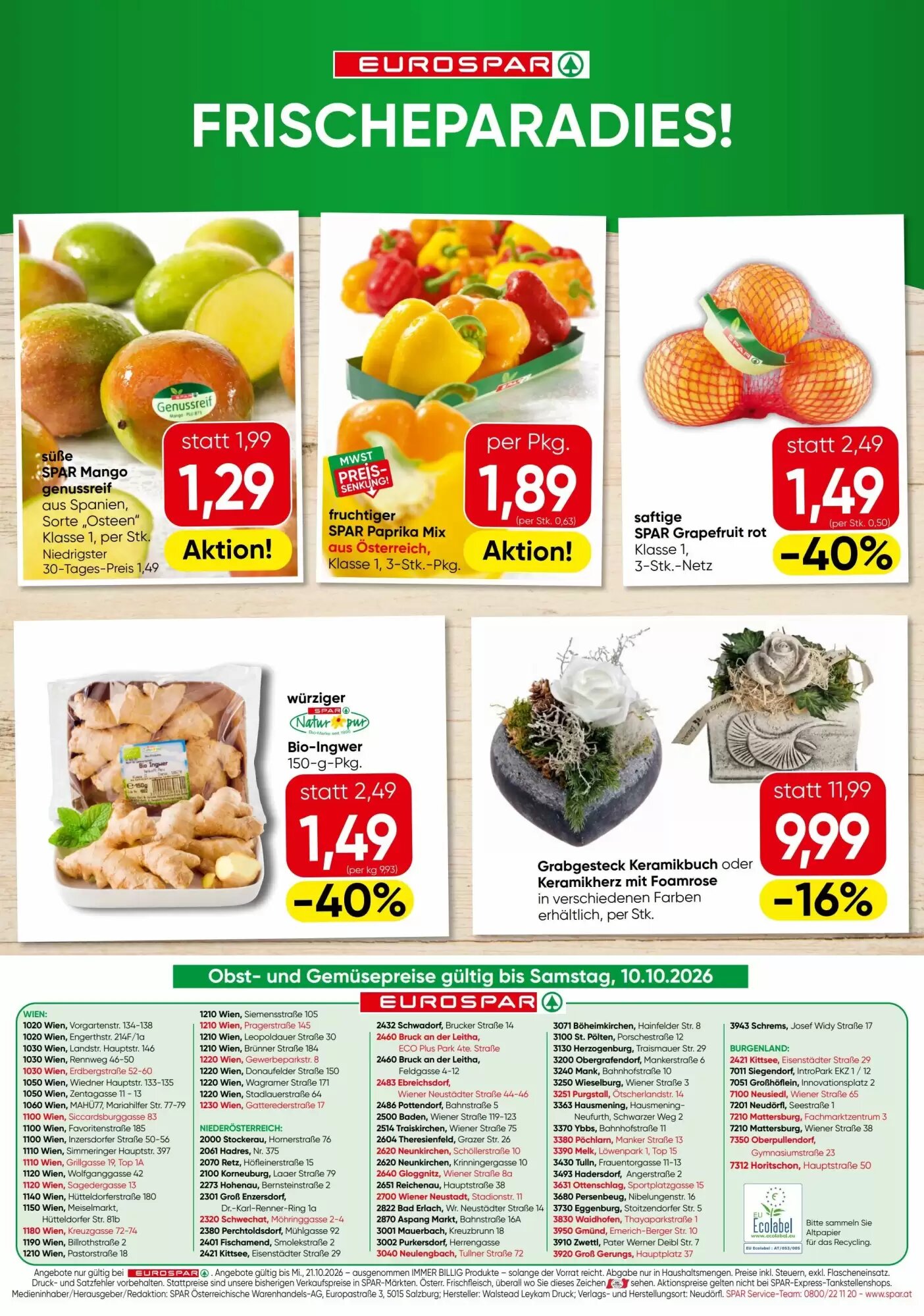 Eurospar Flugblatt (ab 08.10.2026) - Angebote und Prospekt - Seite 16