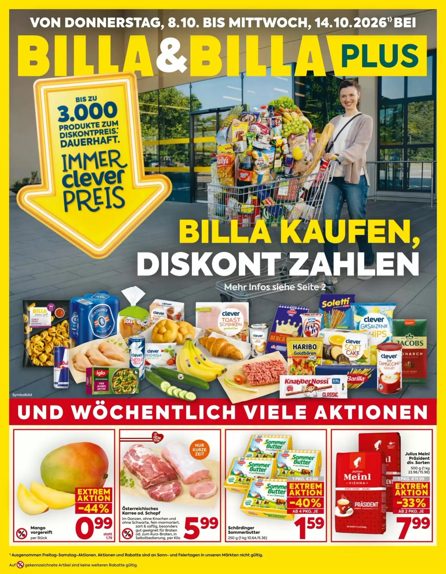 Billa Flugblatt (ab 08.10.2026) - Angebote und Prospekt - Seite 1