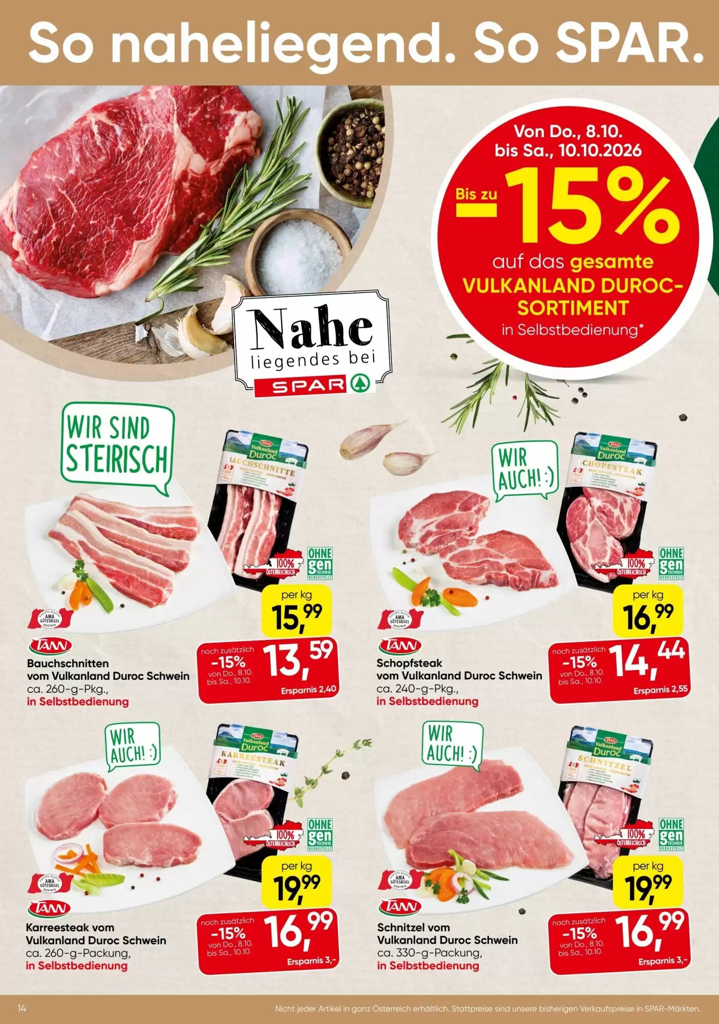 Eurospar Flugblatt (ab 08.10.2026) - Angebote und Prospekt - Seite 14