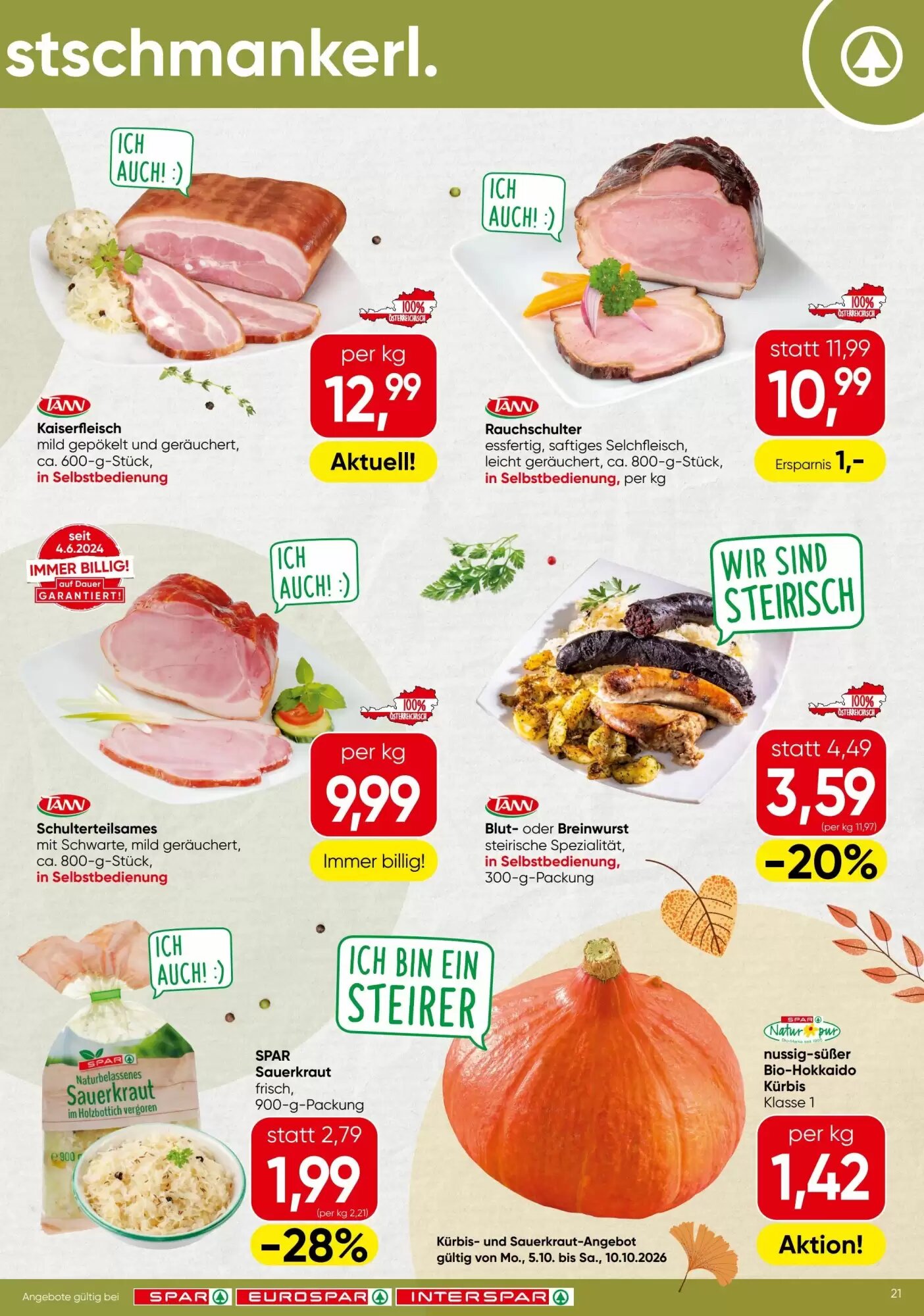 Eurospar Flugblatt (ab 08.10.2026) - Angebote und Prospekt - Seite 21