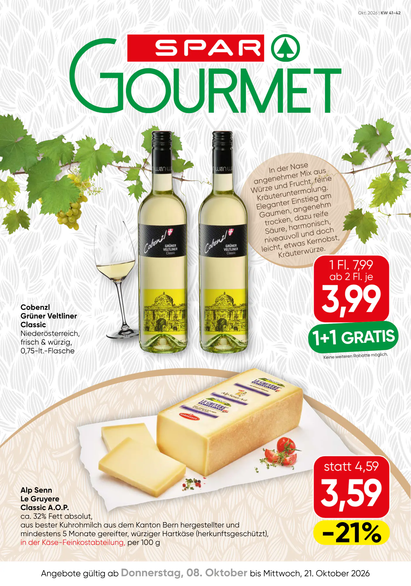 SPAR Gourmet Flugblatt (ab 08.10.2026) - Angebote und Prospekt - Seite 1