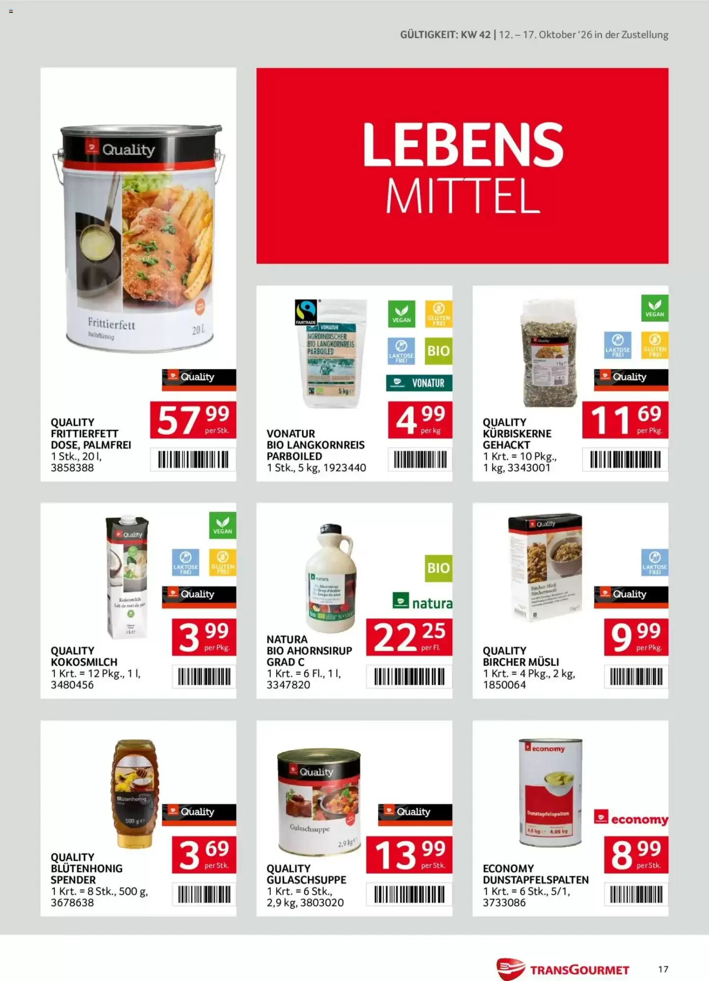 Transgourmet Flugblatt (ab 11.10.2026) - Angebote und Prospekt - Seite 17