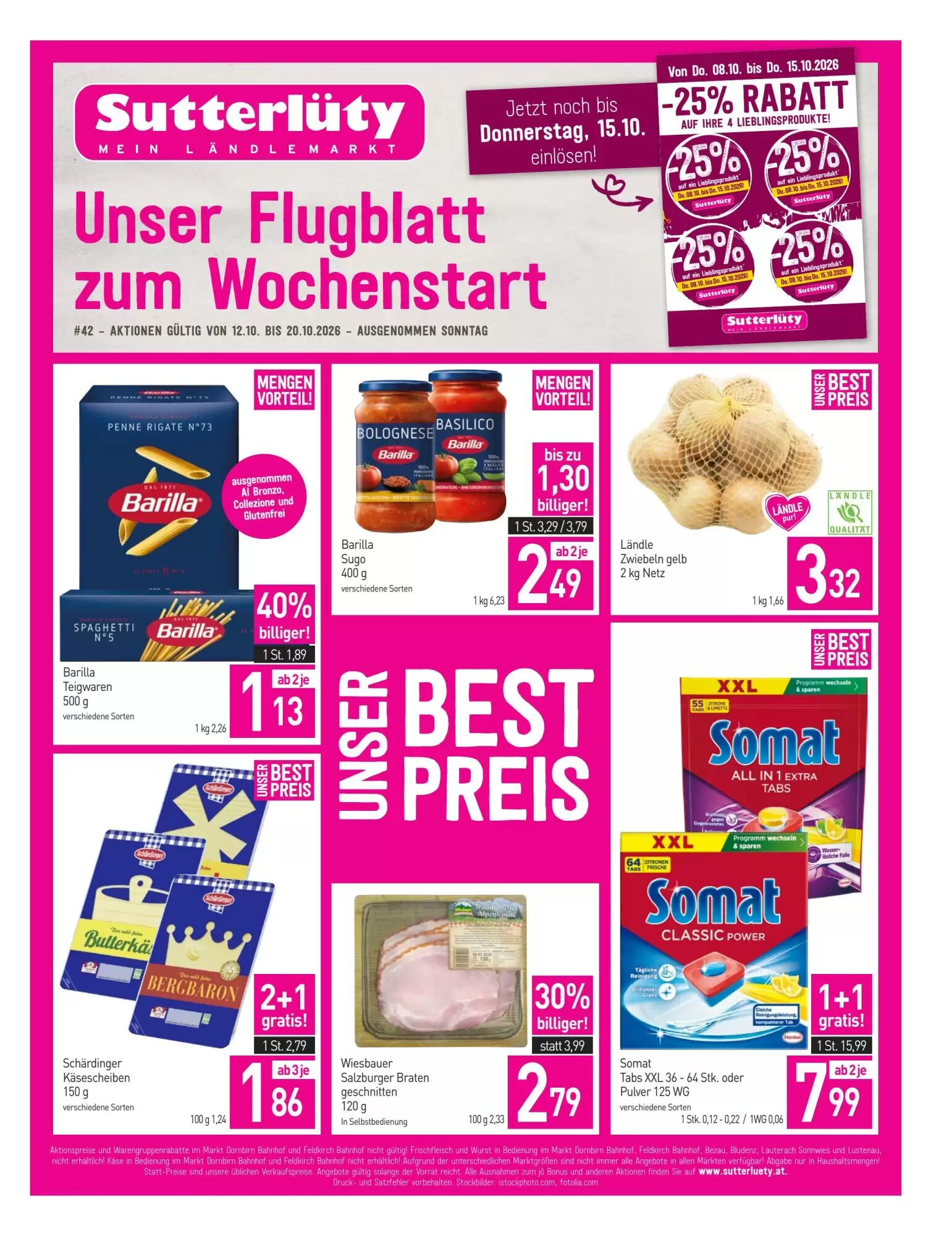 Sutterlüty Flugblatt (ab 12.10.2026) - Angebote und Prospekt - Seite 1
