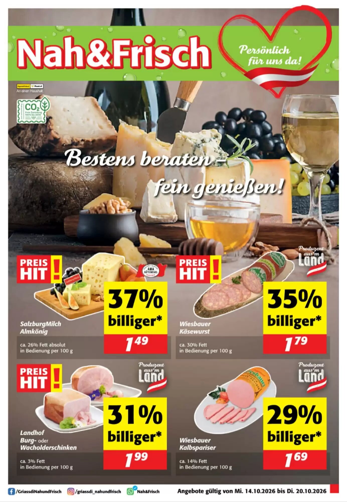 Nah&Frisch Flugblatt (ab 14.10.2026) - Angebote und Prospekt - Seite 1
