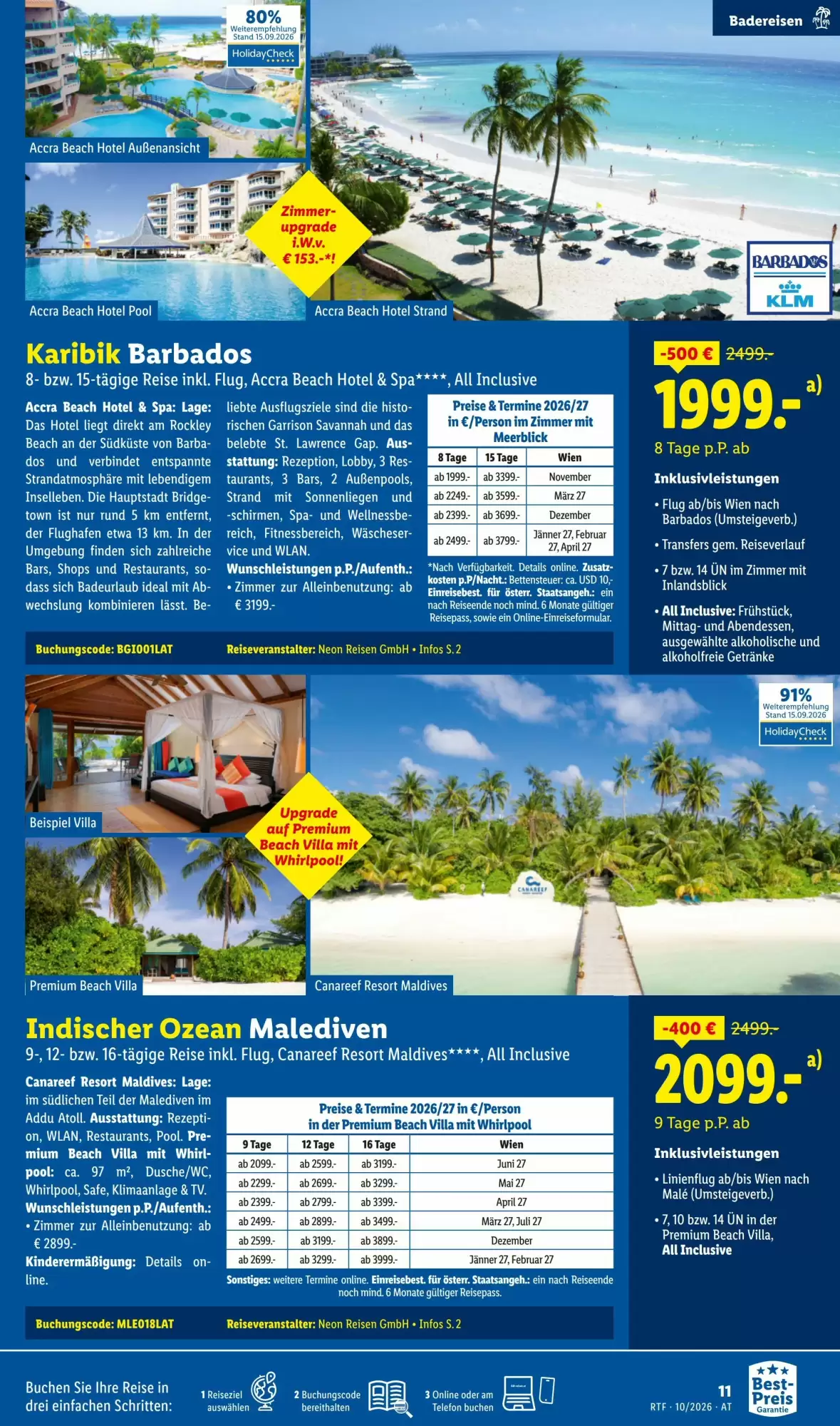 Lidl Reisen Flugblatt (ab 14.10.2026) - Angebote und Prospekt - Seite 11