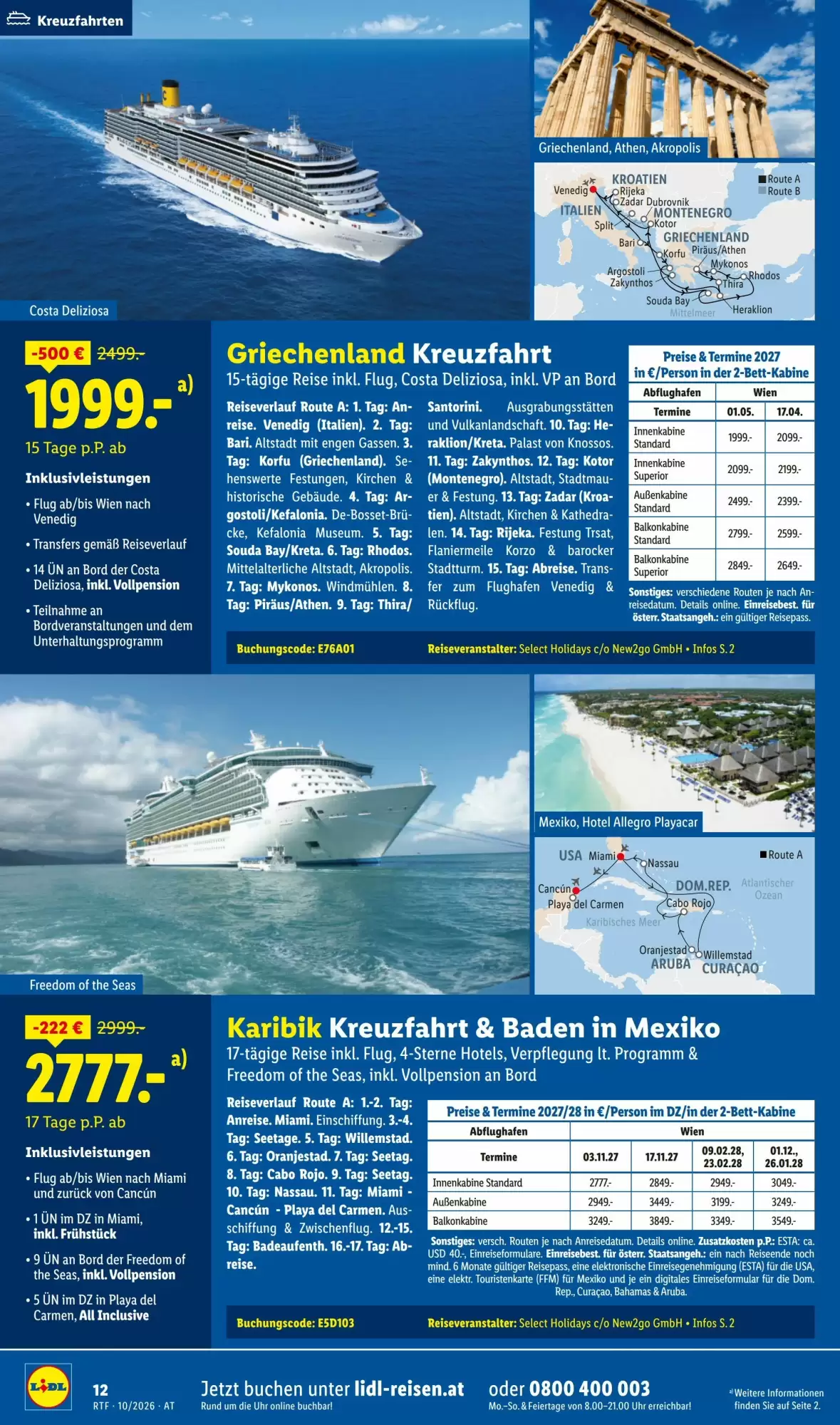 Lidl Reisen Flugblatt (ab 14.10.2026) - Angebote und Prospekt - Seite 12