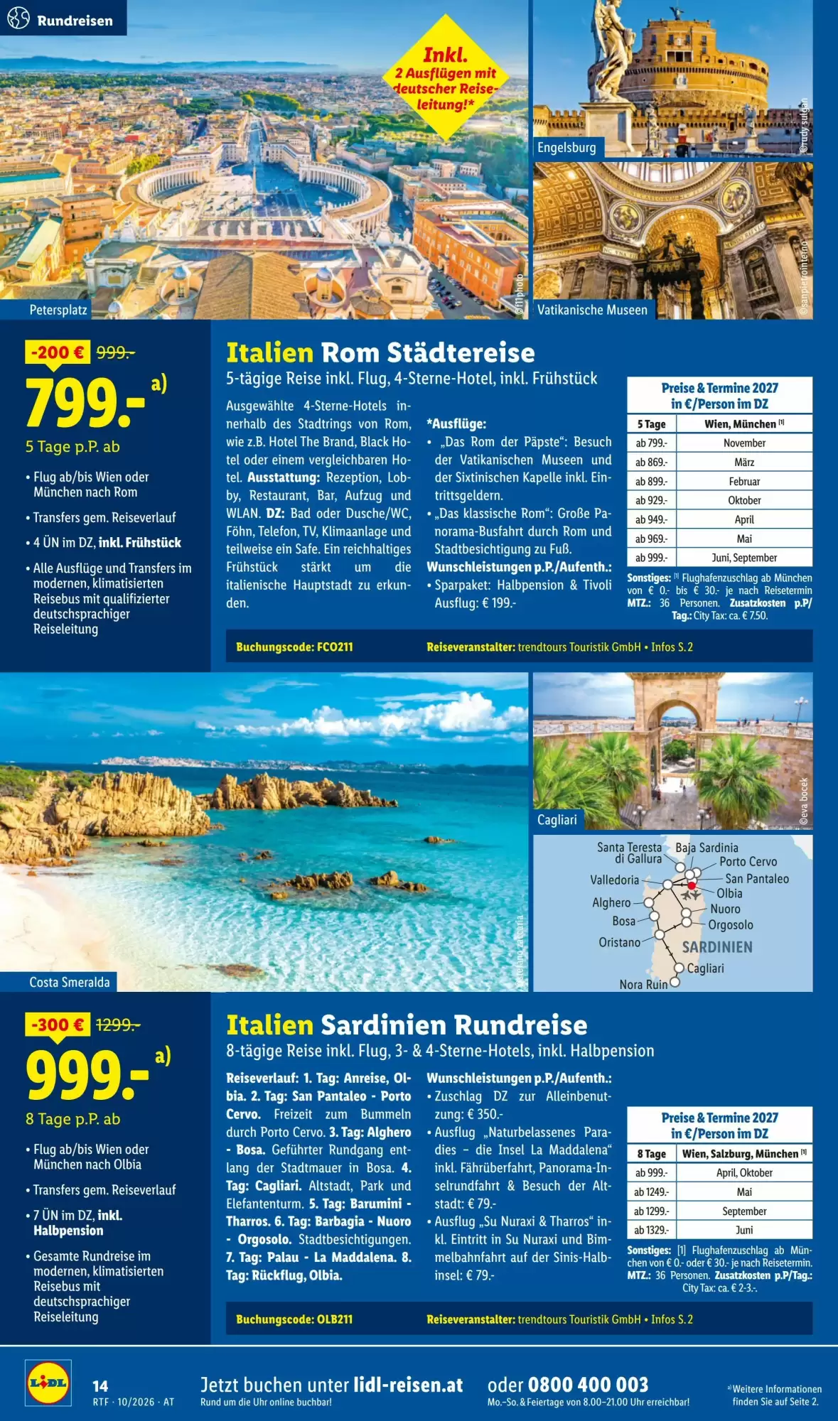 Lidl Reisen Flugblatt (ab 14.10.2026) - Angebote und Prospekt - Seite 14