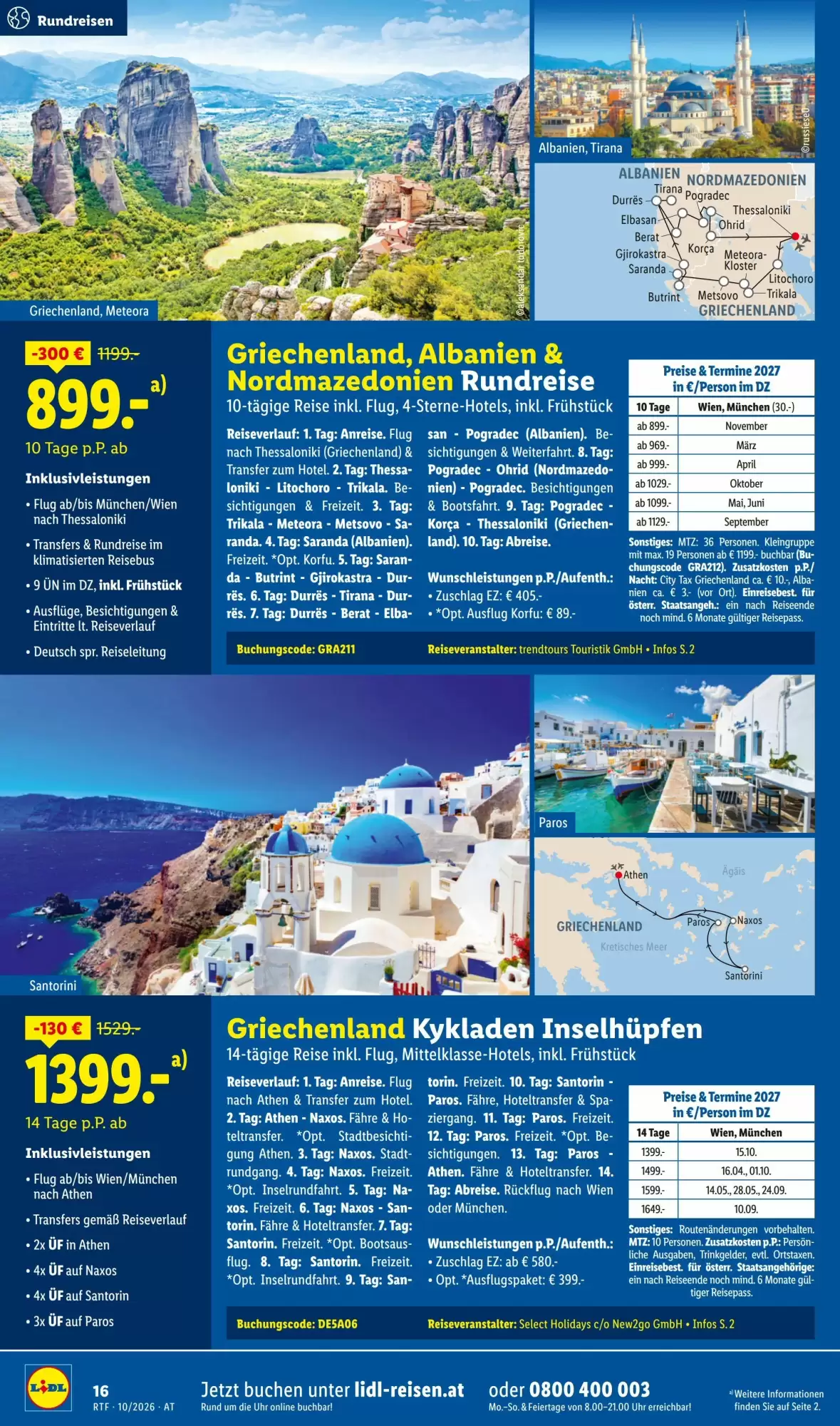 Lidl Reisen Flugblatt (ab 14.10.2026) - Angebote und Prospekt - Seite 16