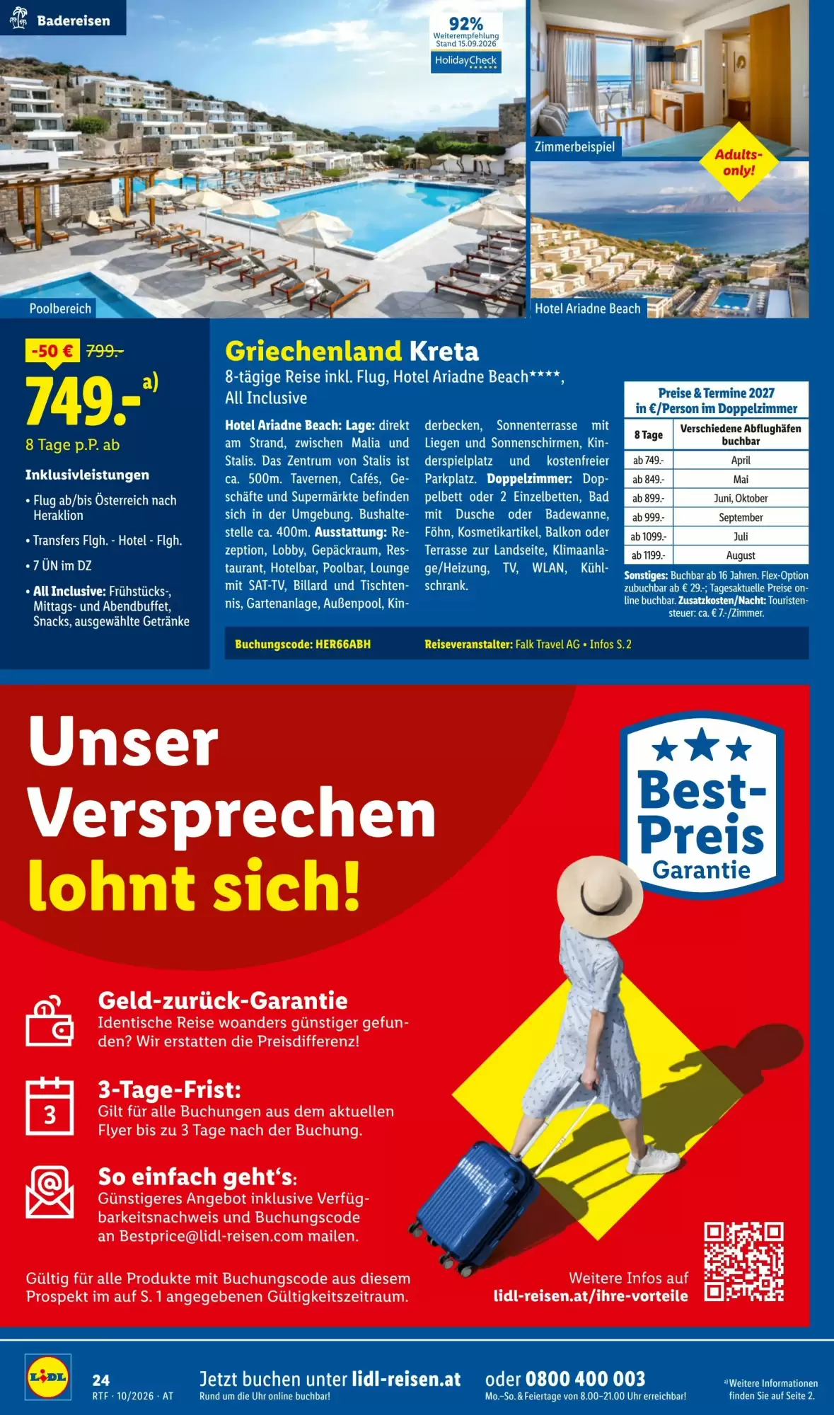 Lidl Reisen Flugblatt (ab 14.10.2026) - Angebote und Prospekt - Seite 24