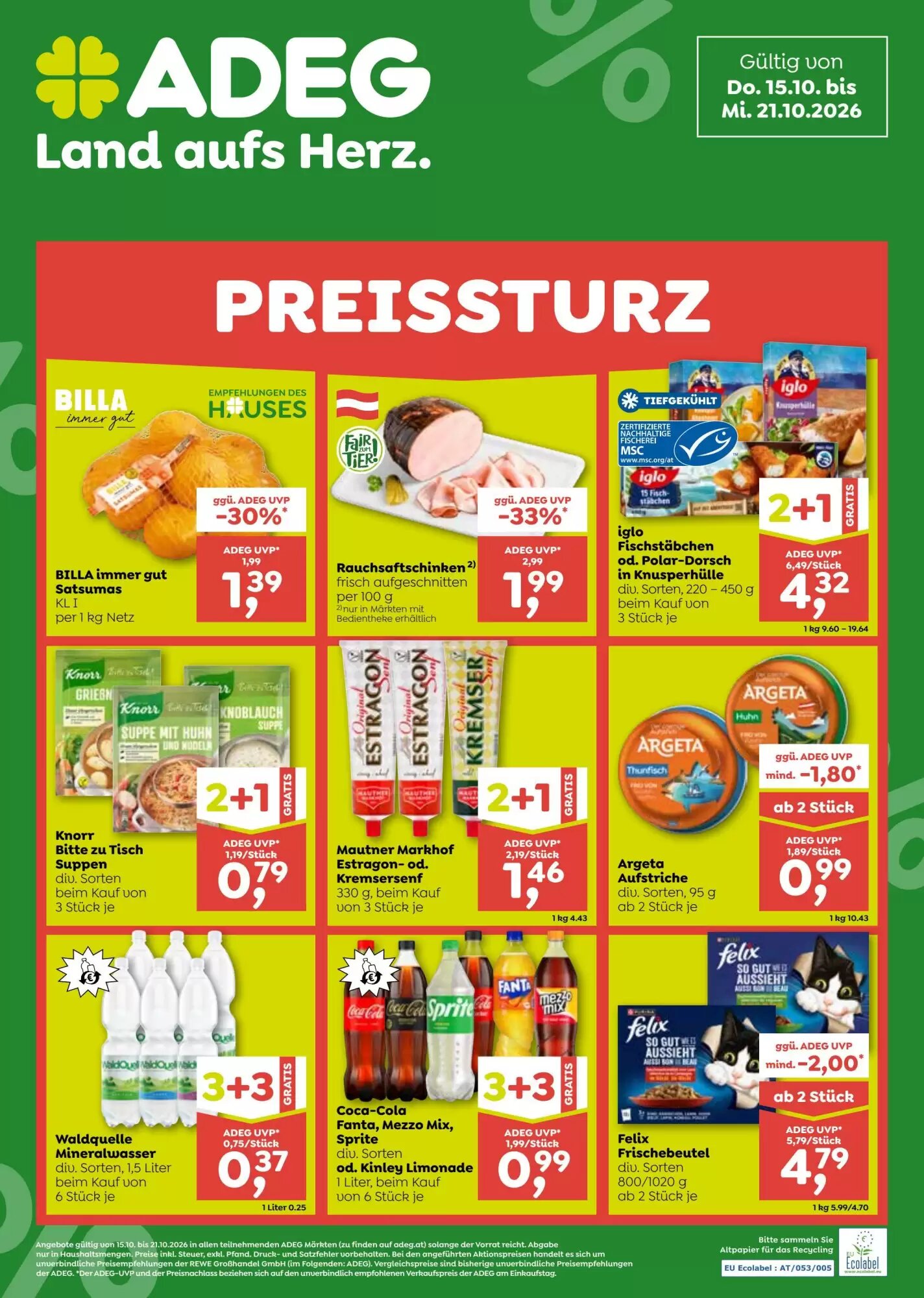 ADEG Flugblatt (ab 15.10.2026) - Angebote und Prospekt - Seite 1