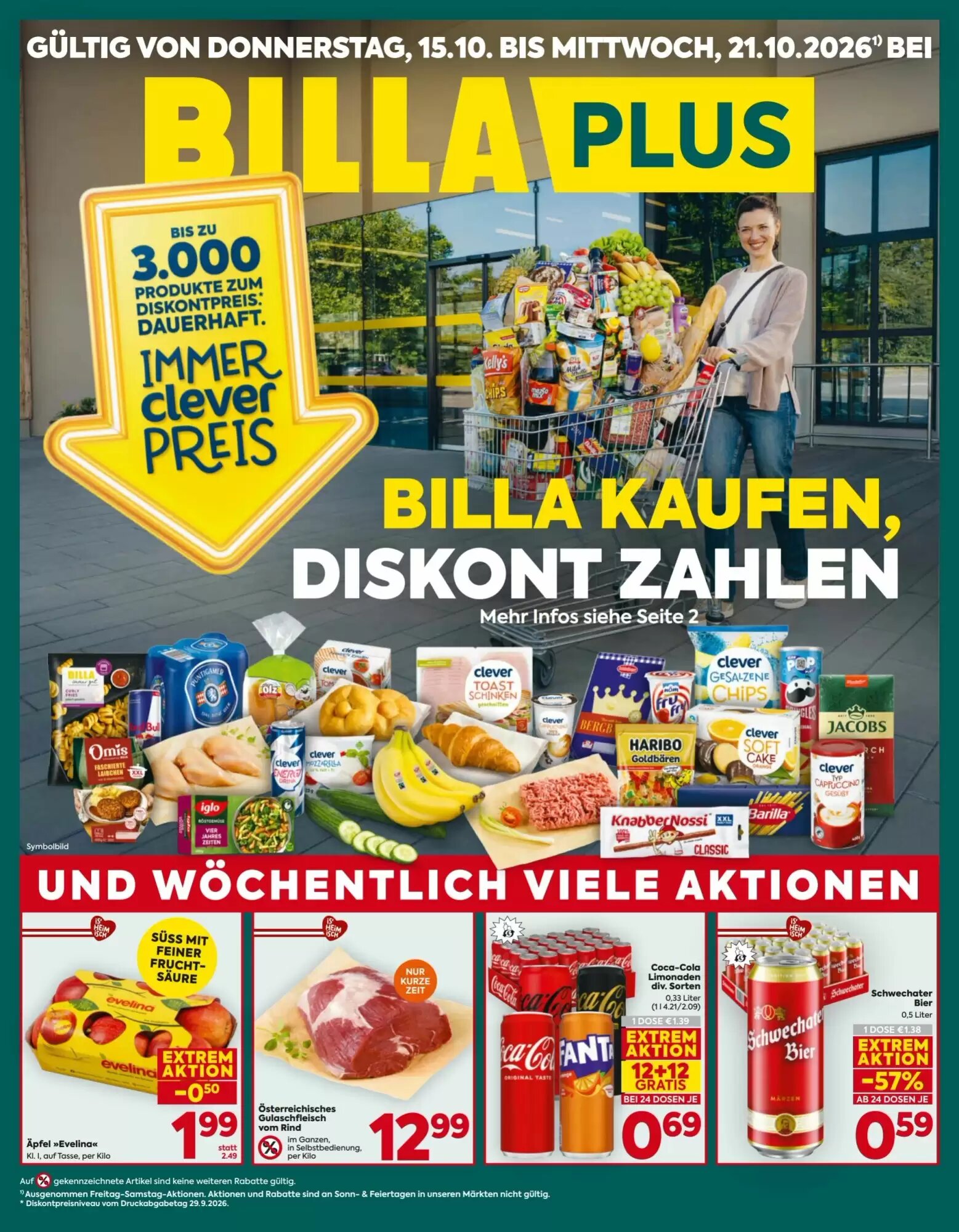 Billa Flugblatt (ab 15.10.2026) - Angebote und Prospekt - Seite 1