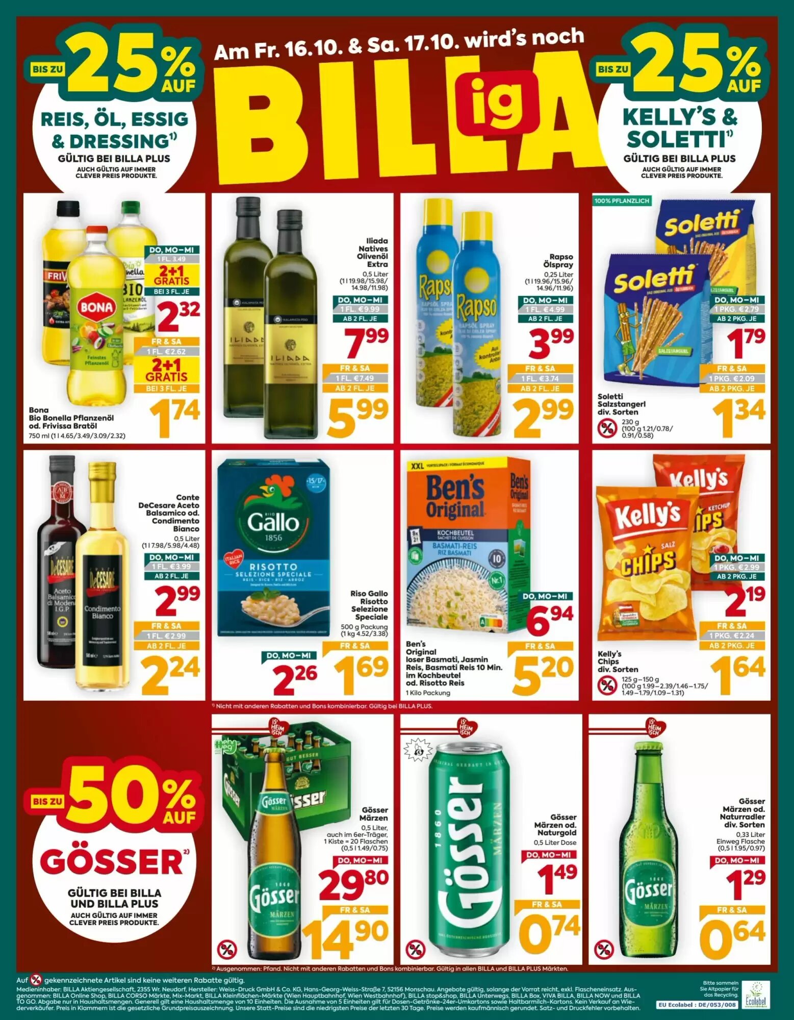 Billa Flugblatt (ab 15.10.2026) - Angebote und Prospekt - Seite 16