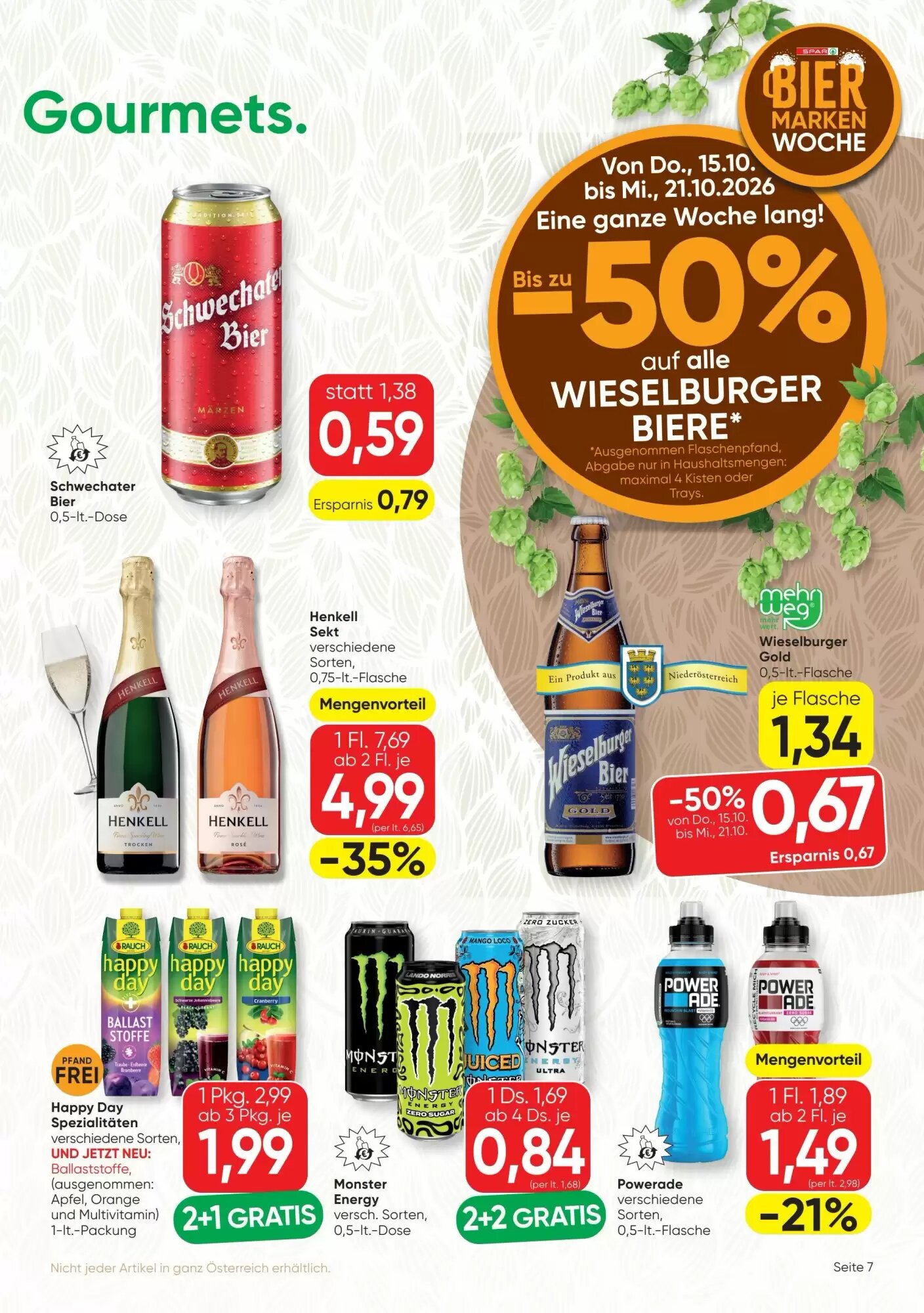 SPAR Gourmet Flugblatt (ab 15.10.2026) - Angebote und Prospekt - Seite 7