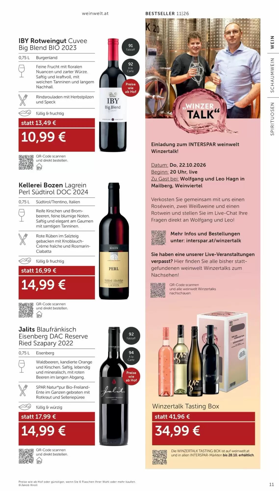 Weinwelt Interspar Flugblatt (ab 15.10.2026) - Angebote und Prospekt - Seite 11