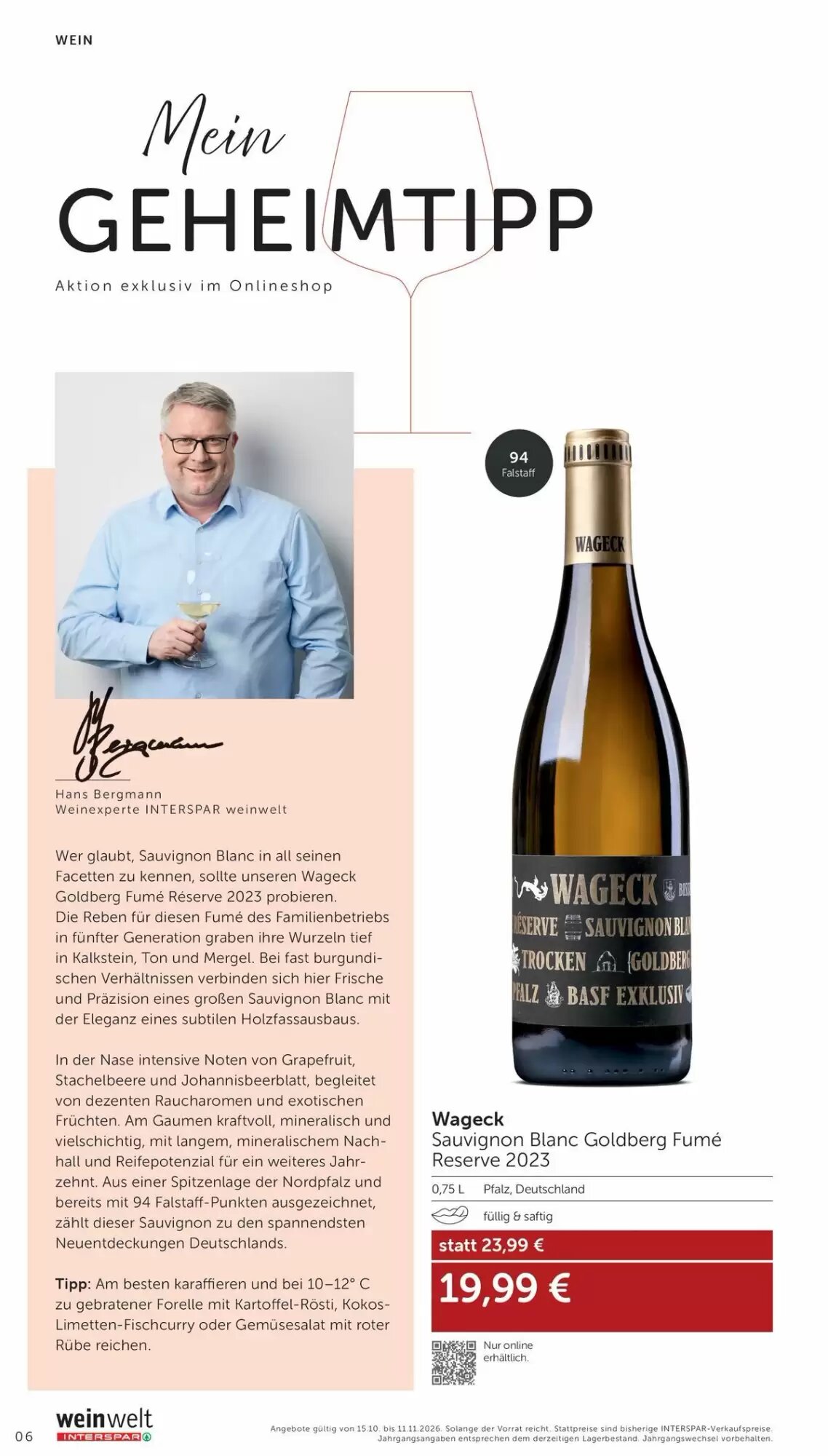 Weinwelt Interspar Flugblatt (ab 15.10.2026) - Angebote und Prospekt - Seite 6