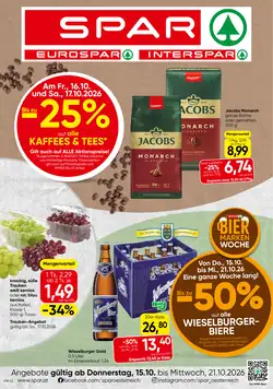 Spar Flugblatt (ab 15.10.2026) - Angebote und Prospekt