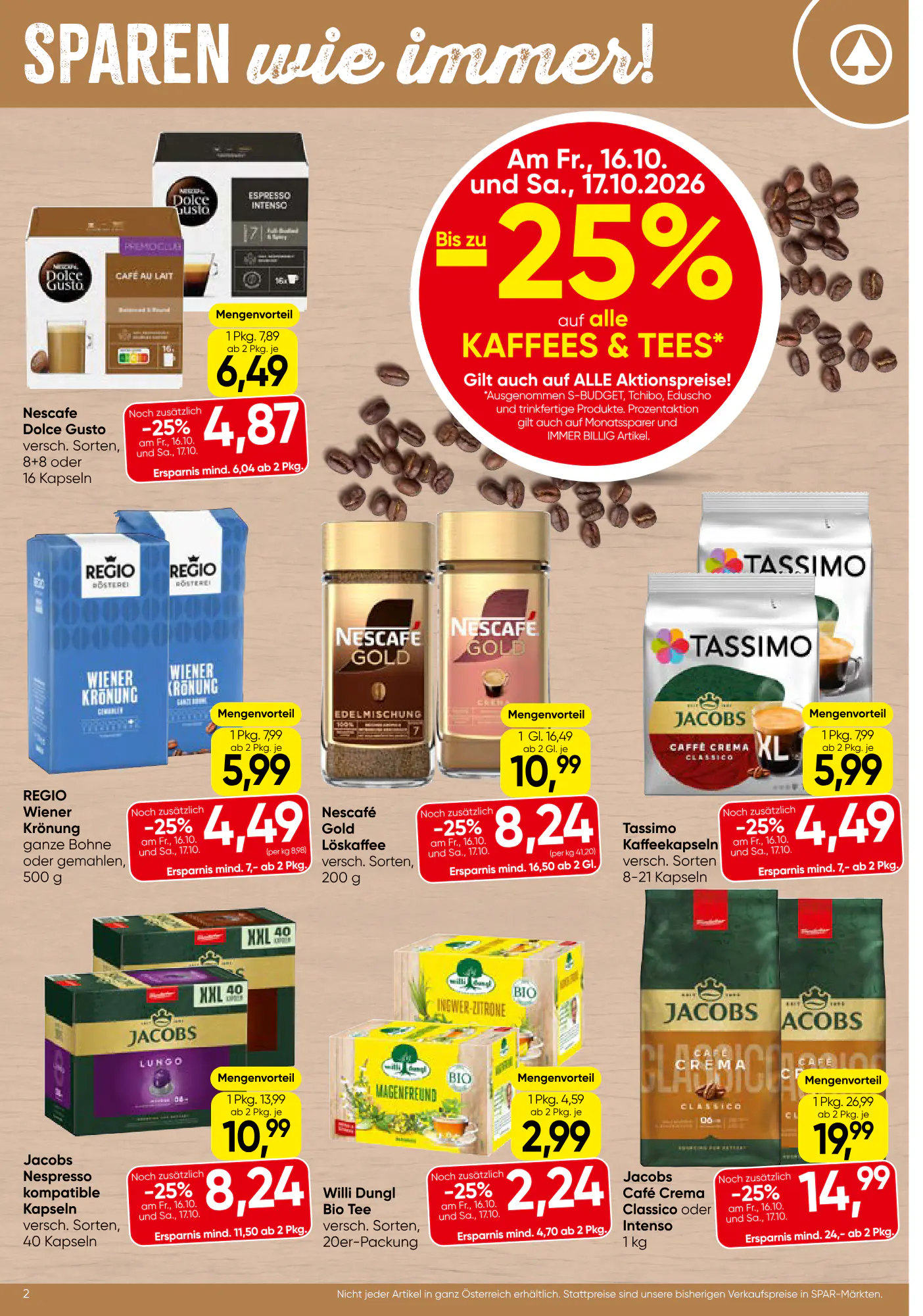 Spar Flugblatt (ab 15.10.2026) - Angebote und Prospekt - Seite 2
