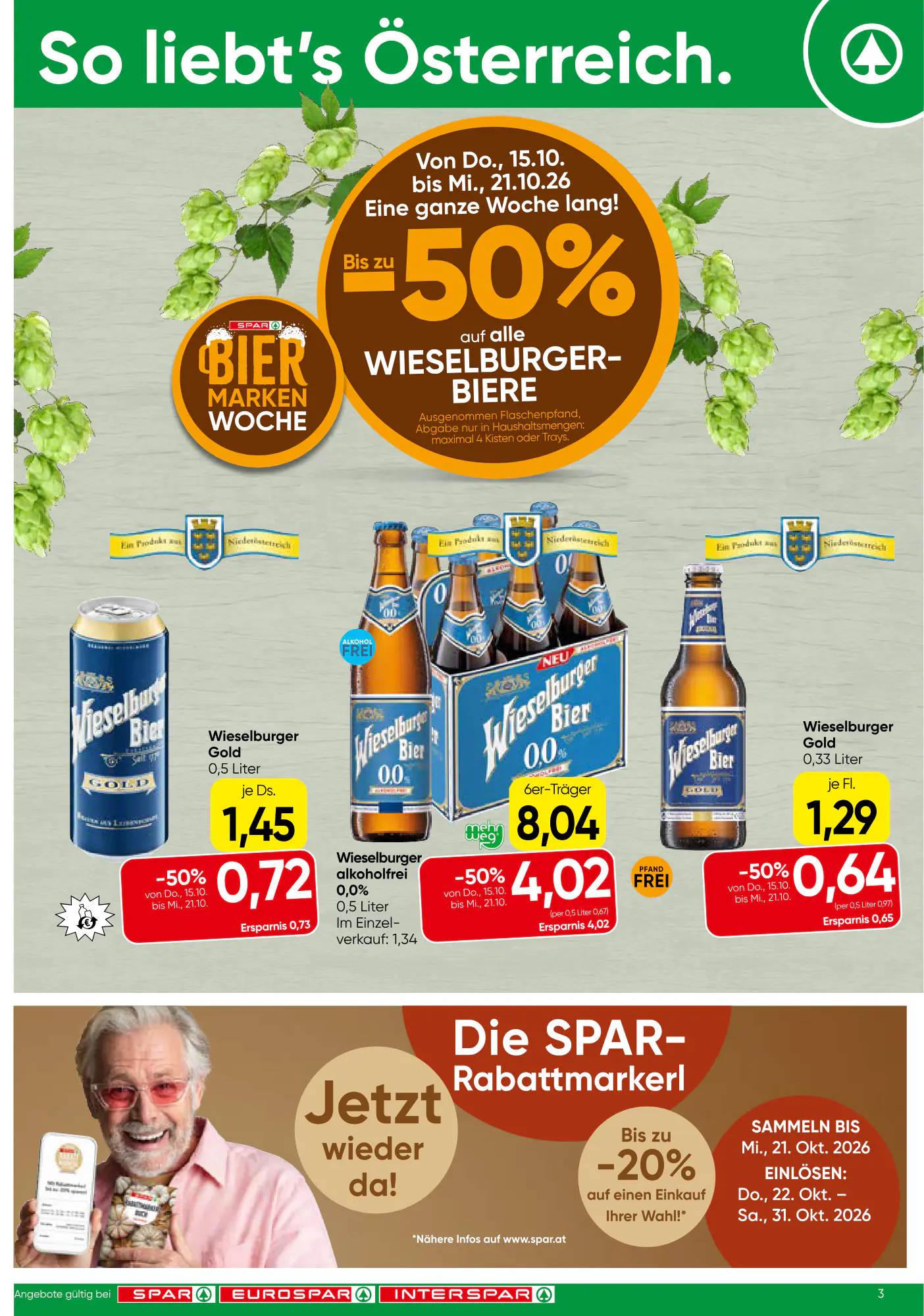 Spar Flugblatt (ab 15.10.2026) - Angebote und Prospekt - Seite 3