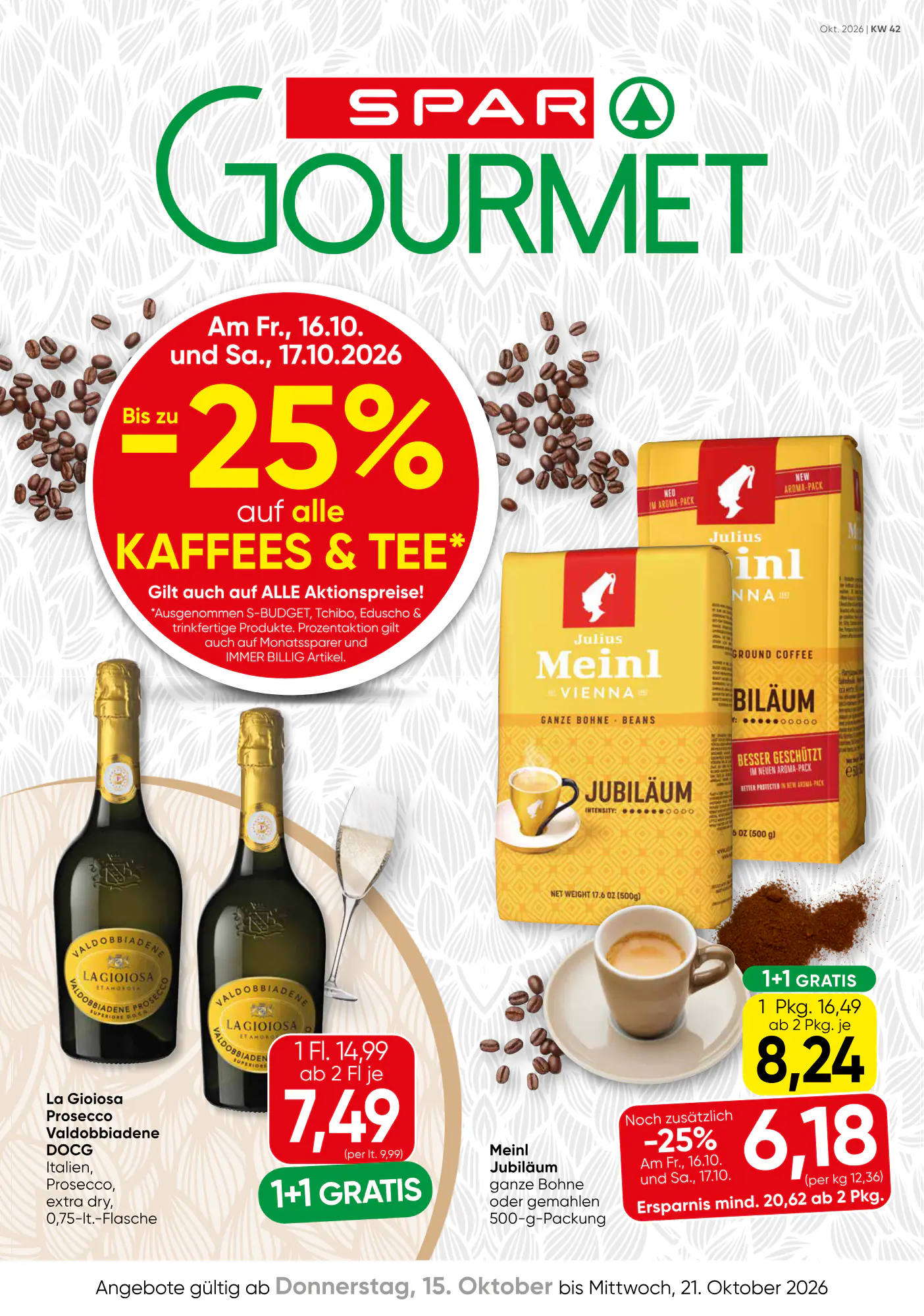 SPAR Gourmet Flugblatt (ab 15.10.2026) - Angebote und Prospekt - Seite 1