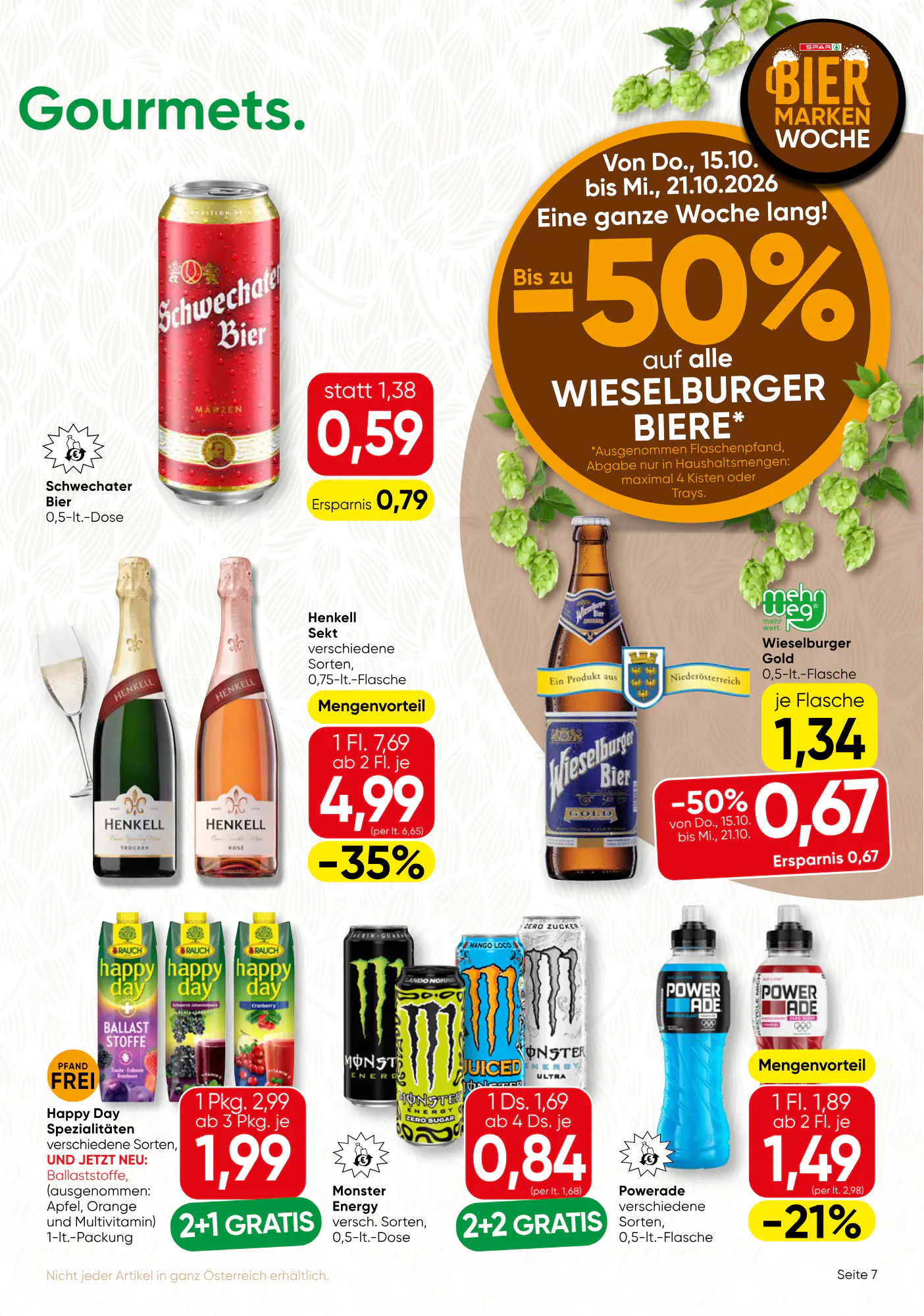 SPAR Gourmet Flugblatt (ab 15.10.2026) - Angebote und Prospekt - Seite 7