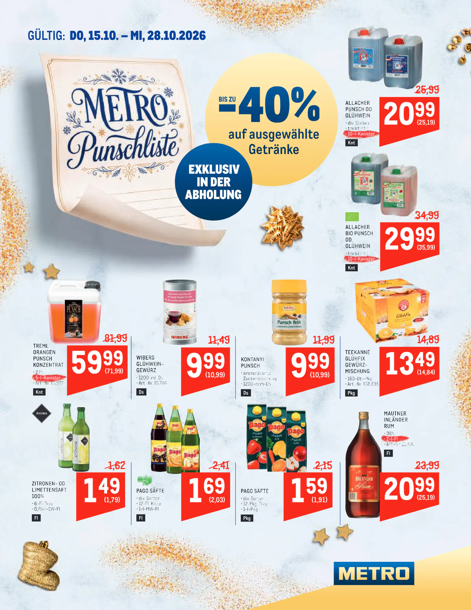 Metro Flugblatt (ab 15.10.2026) - Angebote und Prospekt - Seite 1