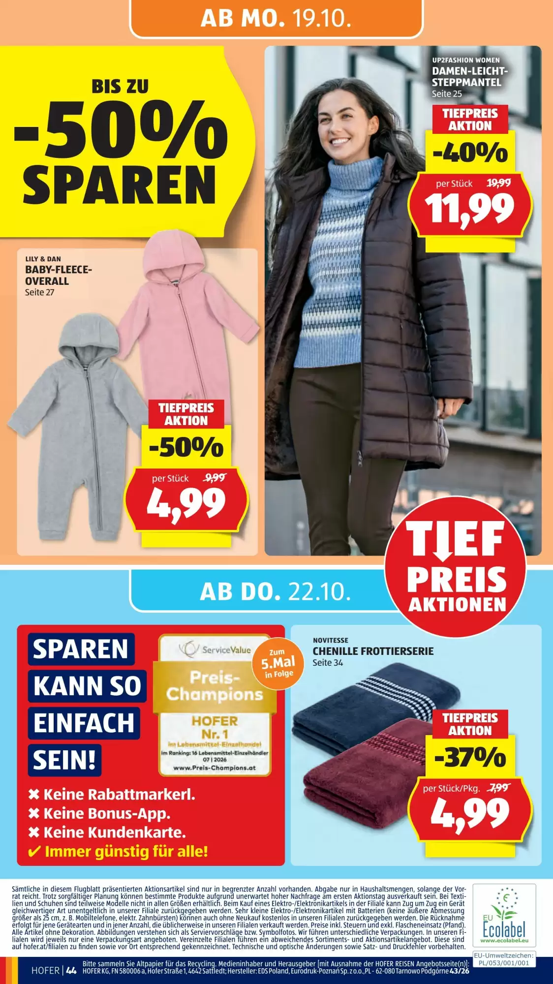 Hofer Flugblatt (ab 16.10.2026) - Angebote und Prospekt - Seite 56