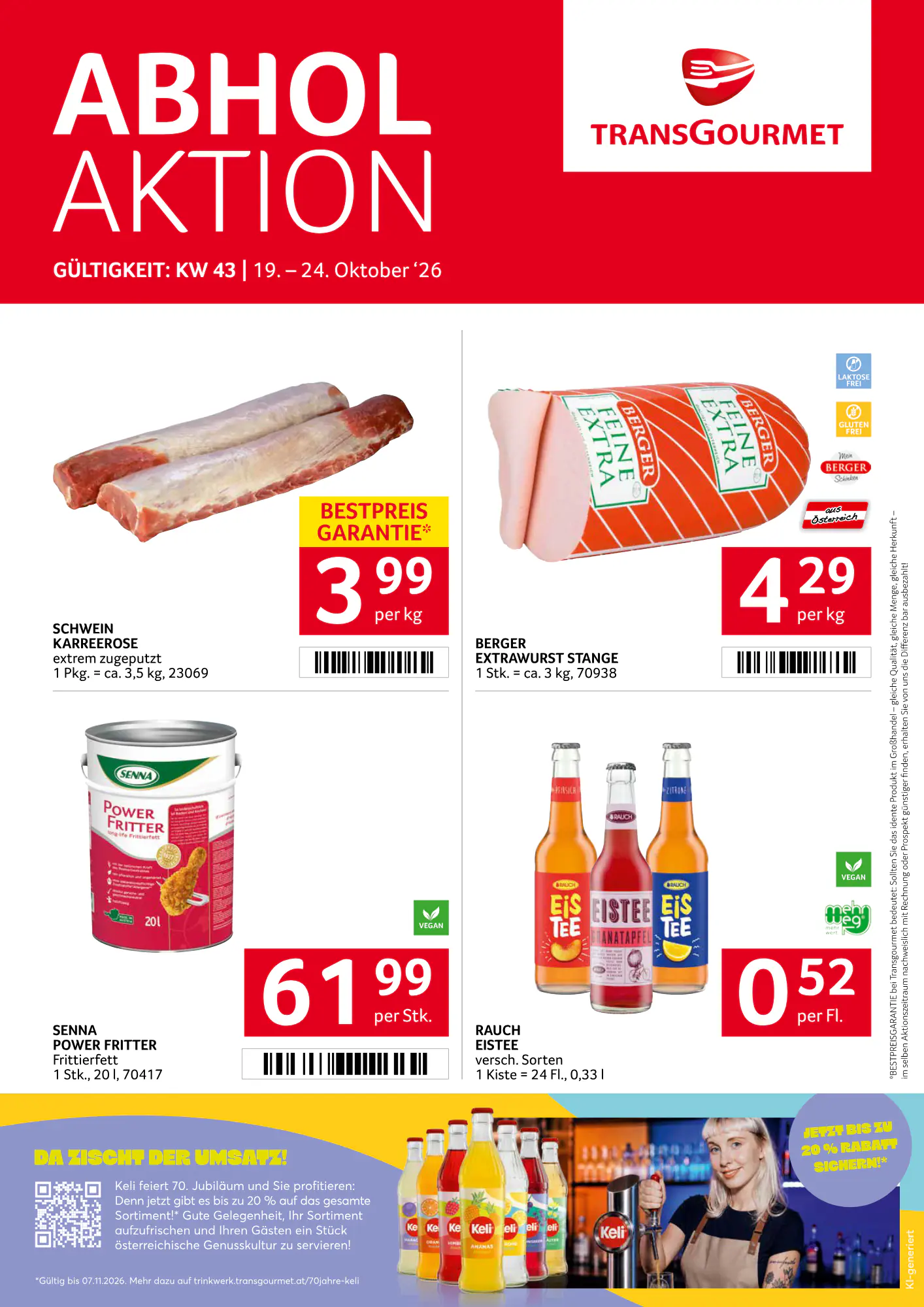 Transgourmet Flugblatt (ab 18.10.2026) - Angebote und Prospekt - Seite 1