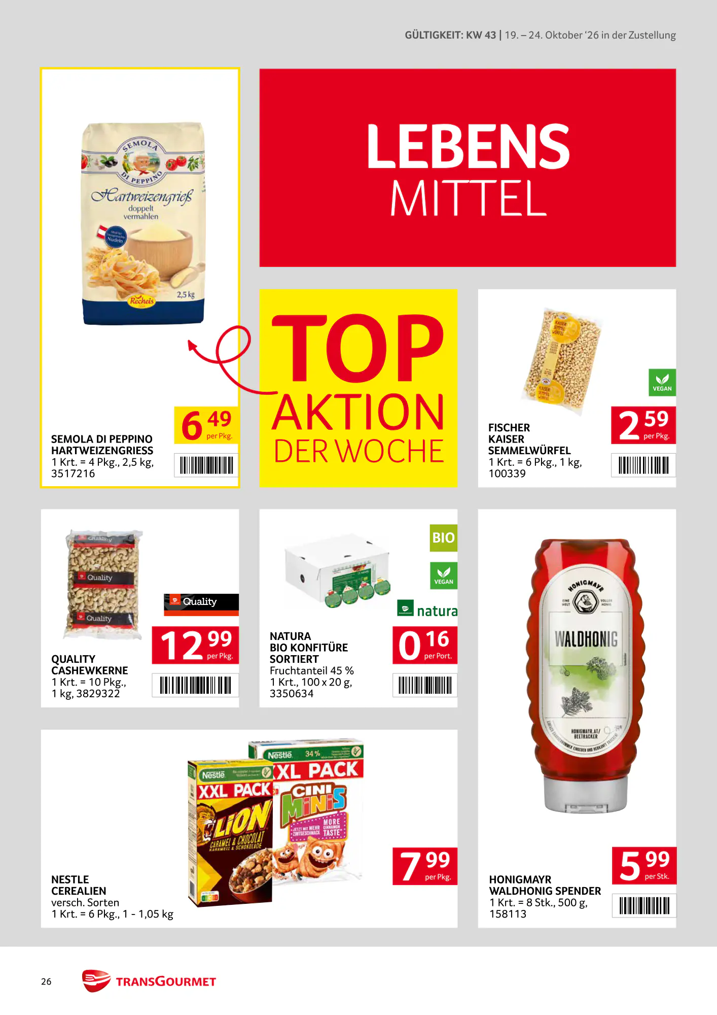 Transgourmet Flugblatt (ab 18.10.2026) - Angebote und Prospekt - Seite 26
