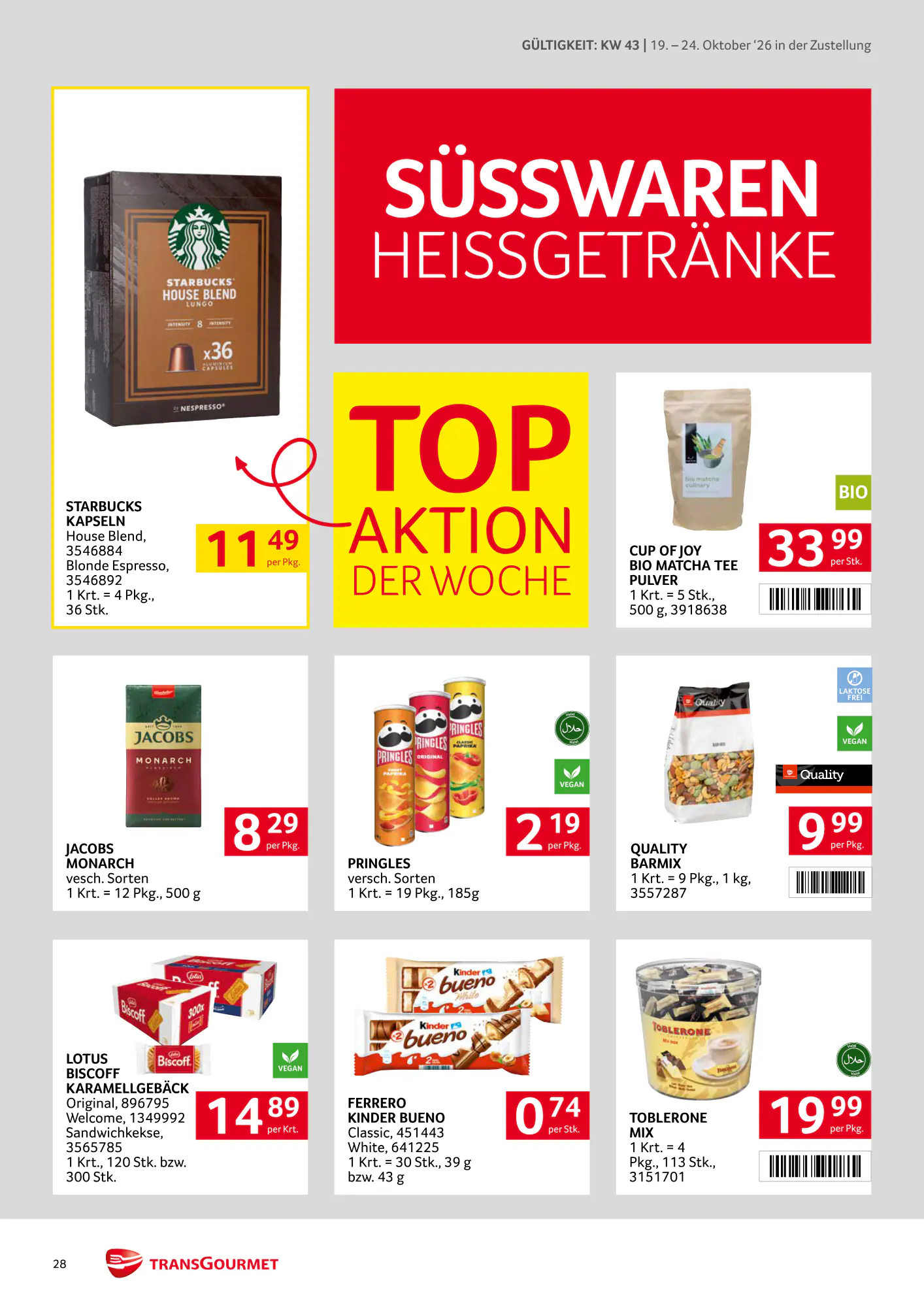 Transgourmet Flugblatt (ab 18.10.2026) - Angebote und Prospekt - Seite 28