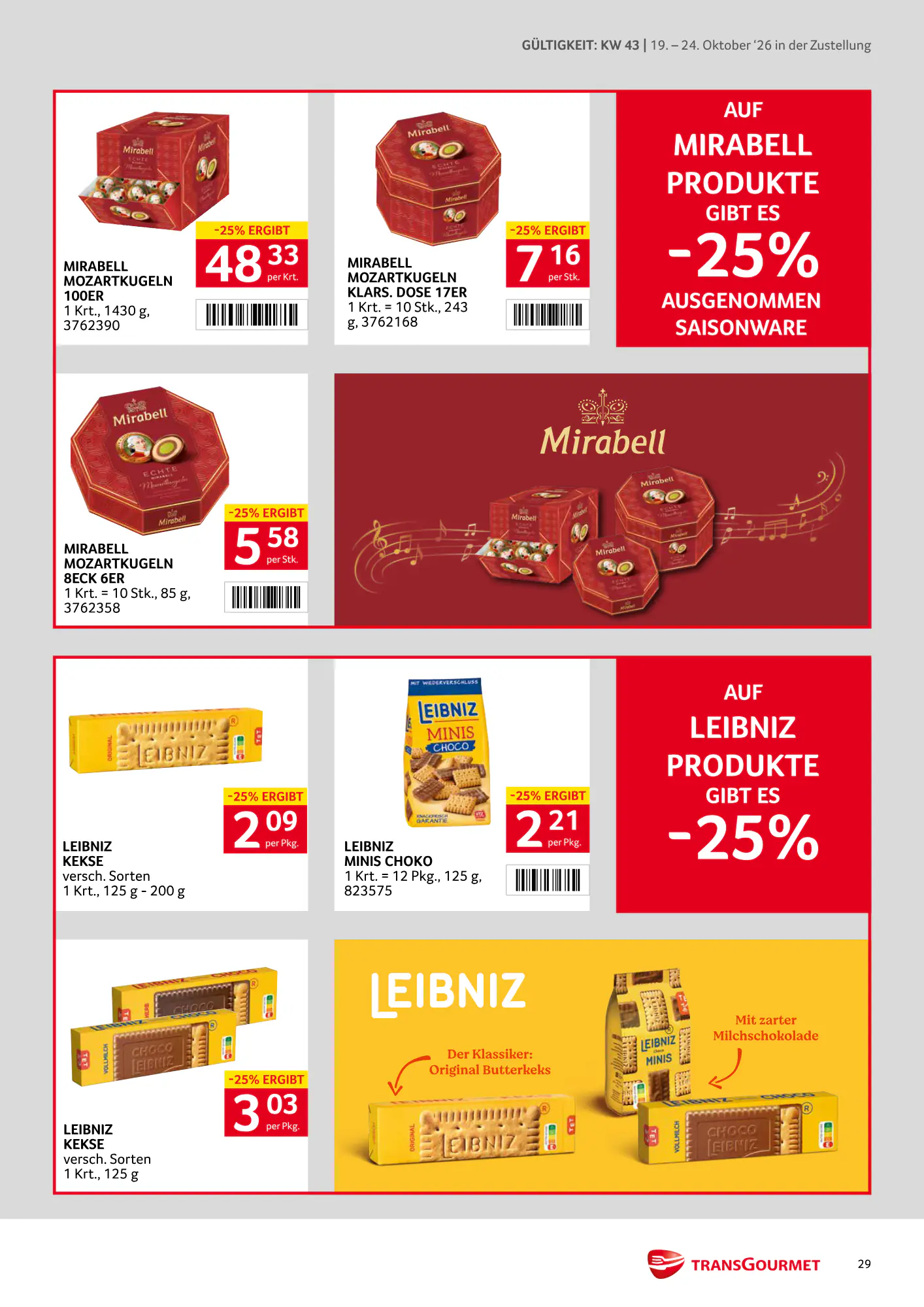 Transgourmet Flugblatt (ab 18.10.2026) - Angebote und Prospekt - Seite 29