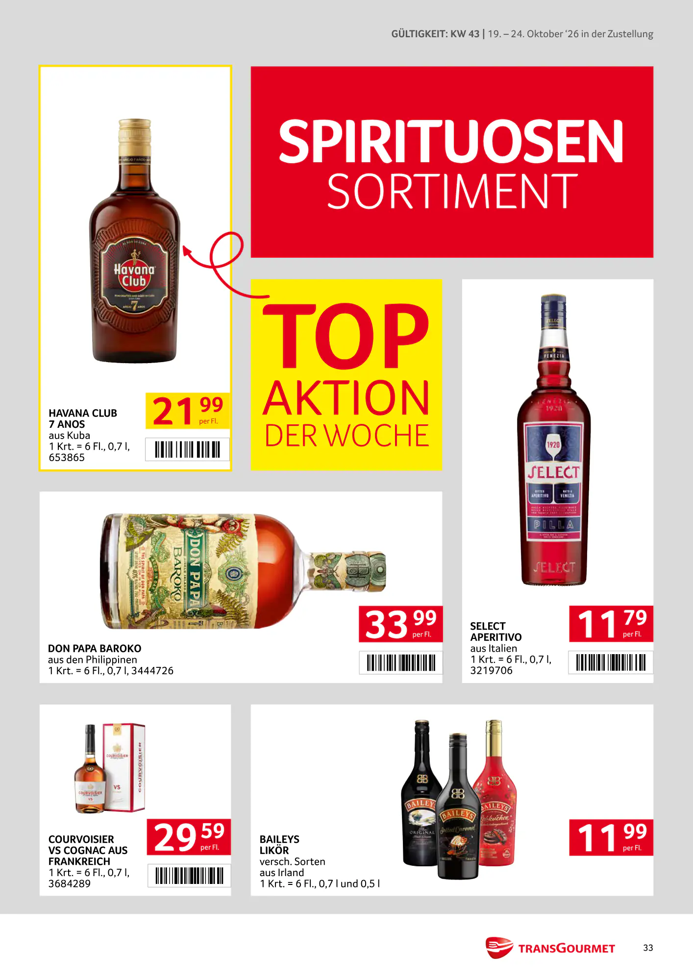 Transgourmet Flugblatt (ab 18.10.2026) - Angebote und Prospekt - Seite 33