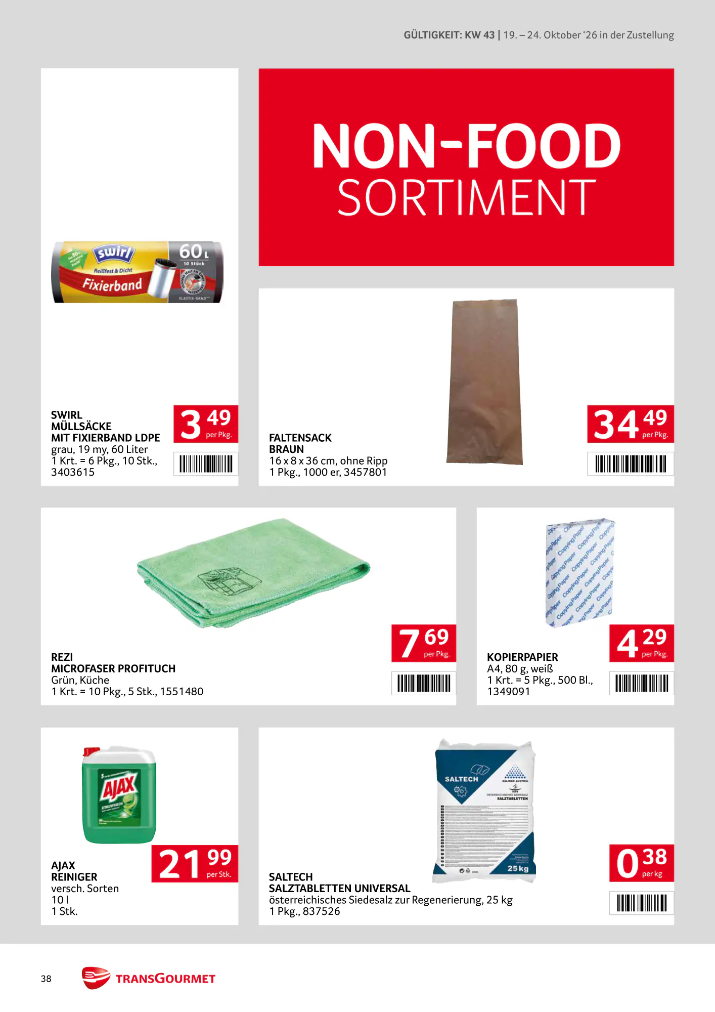 Transgourmet Flugblatt (ab 18.10.2026) - Angebote und Prospekt - Seite 38