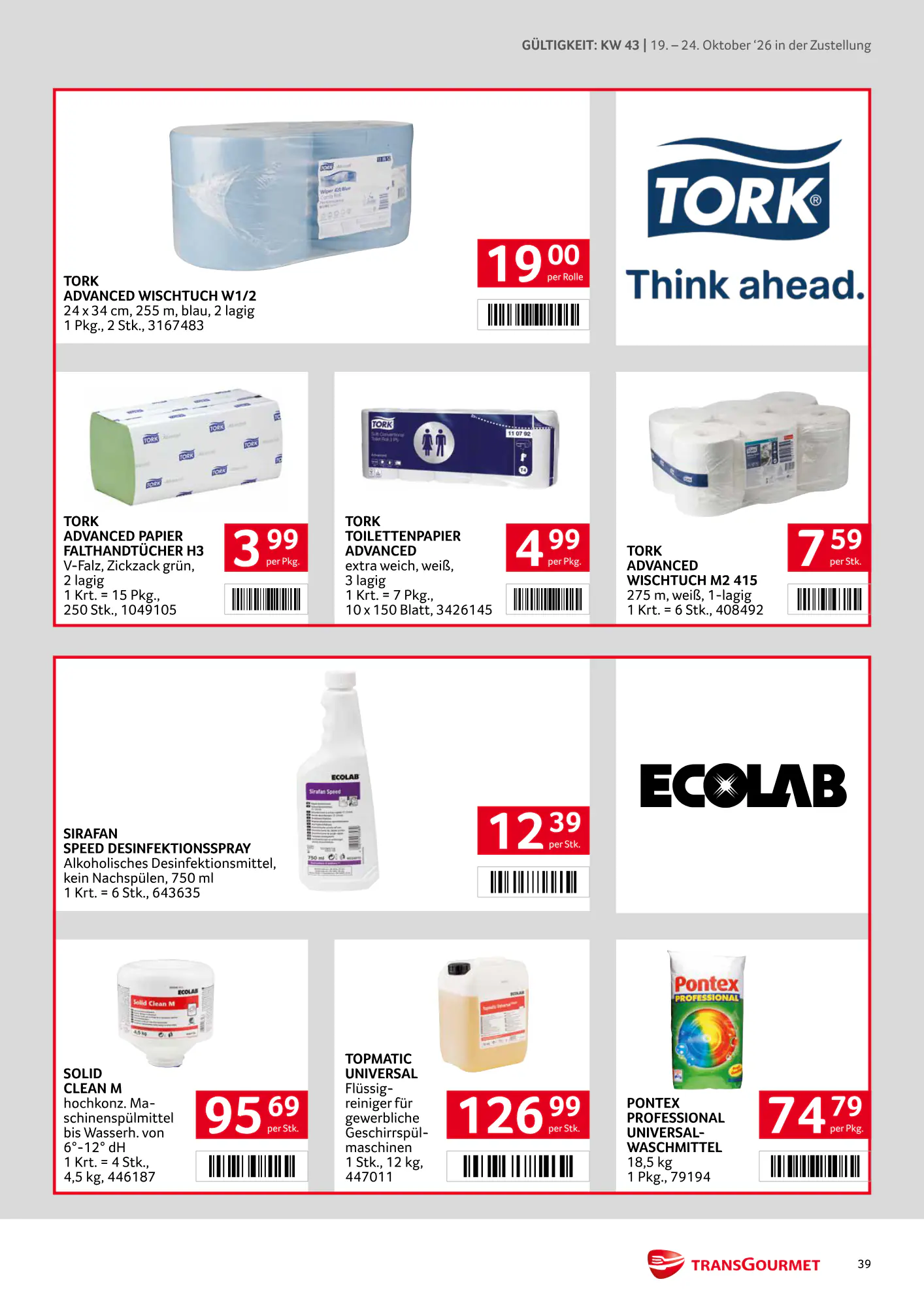Transgourmet Flugblatt (ab 18.10.2026) - Angebote und Prospekt - Seite 39