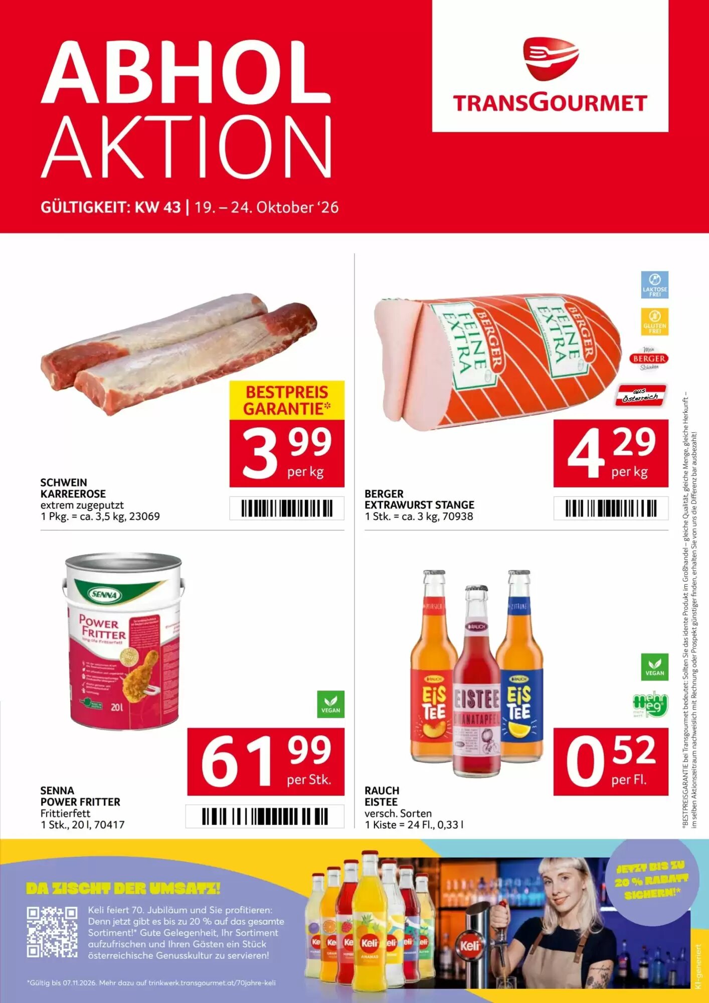 Transgourmet Flugblatt (ab 19.10.2026) - Angebote und Prospekt - Seite 1