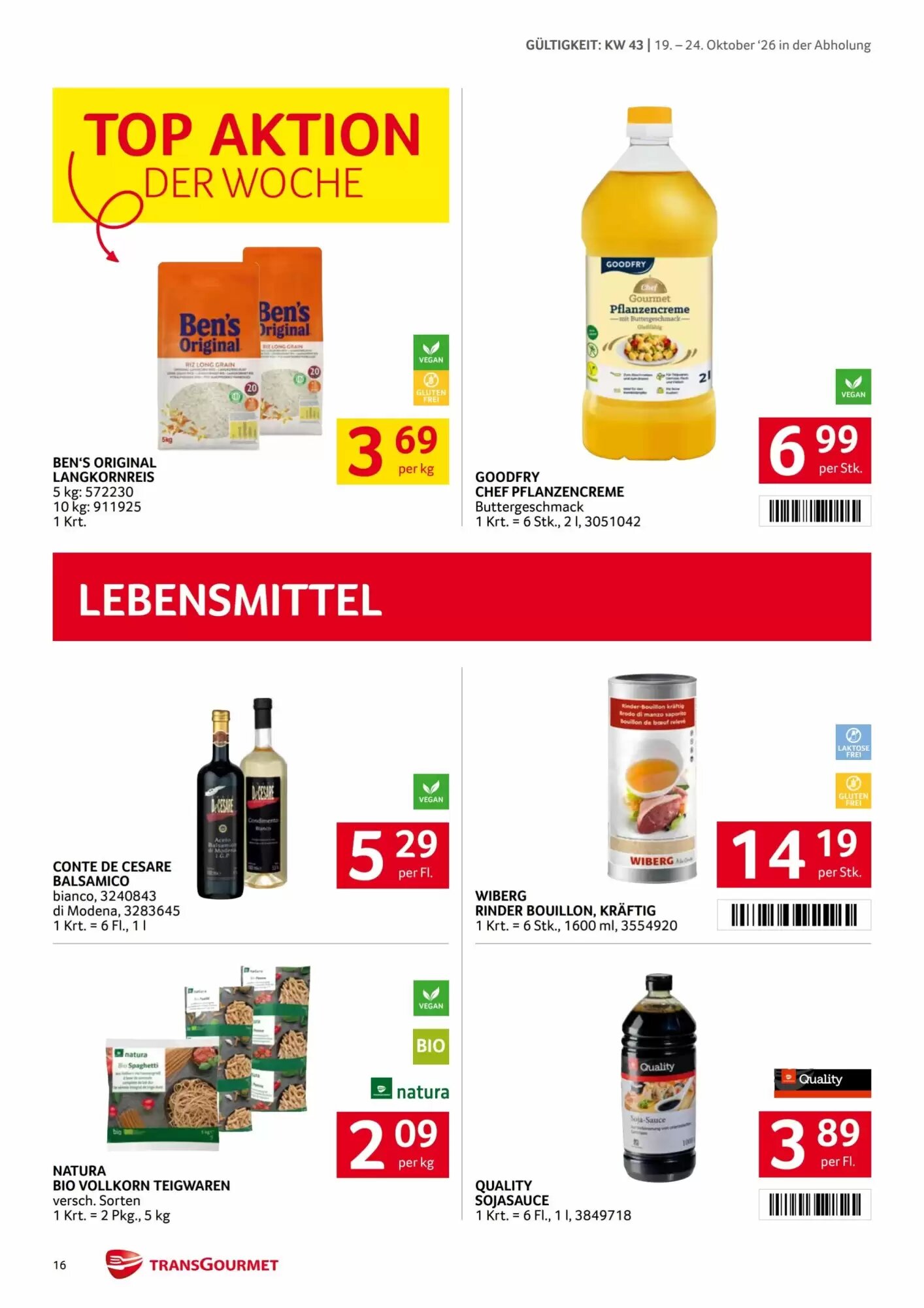 Transgourmet Flugblatt (ab 19.10.2026) - Angebote und Prospekt - Seite 16
