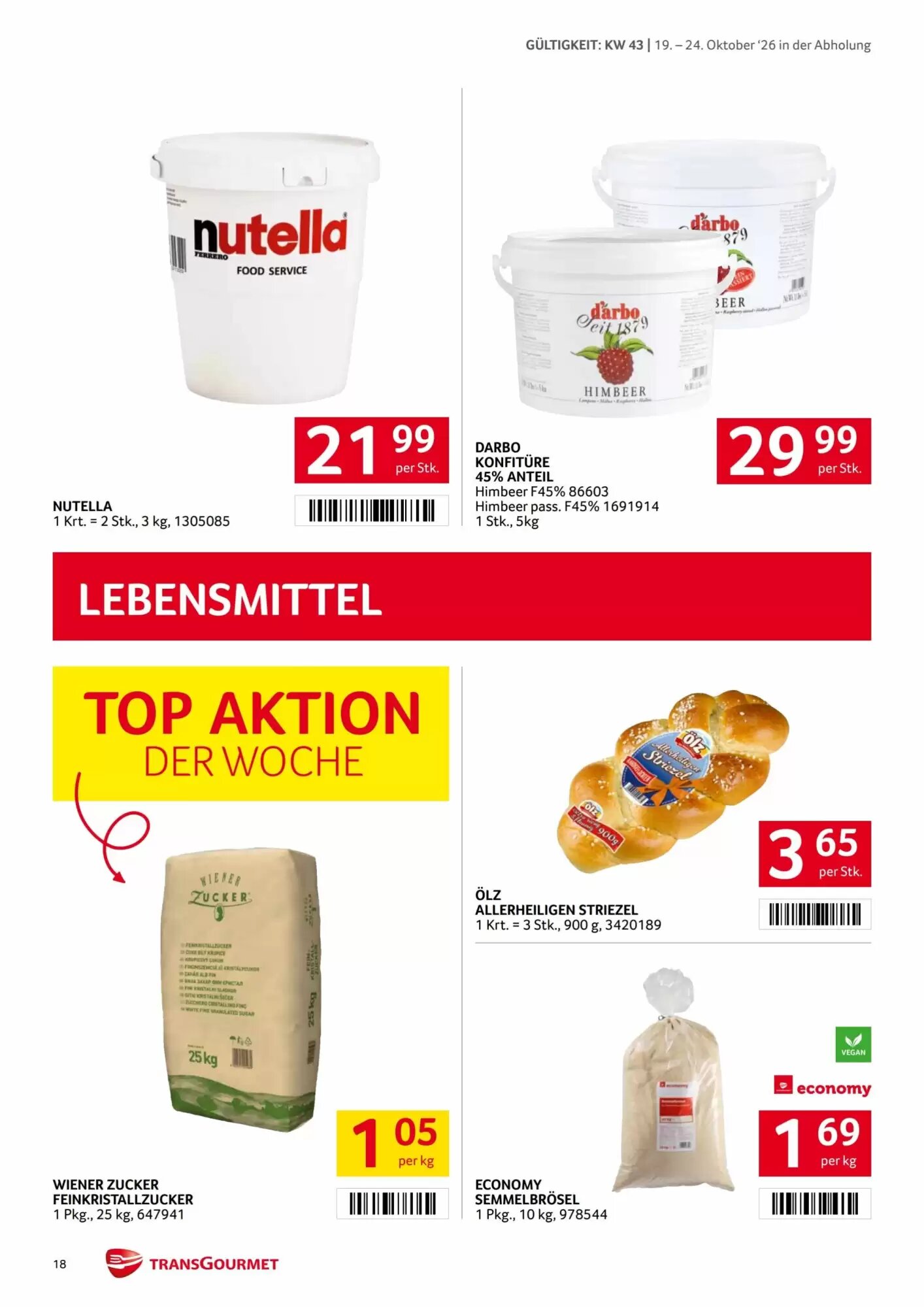 Transgourmet Flugblatt (ab 19.10.2026) - Angebote und Prospekt - Seite 18